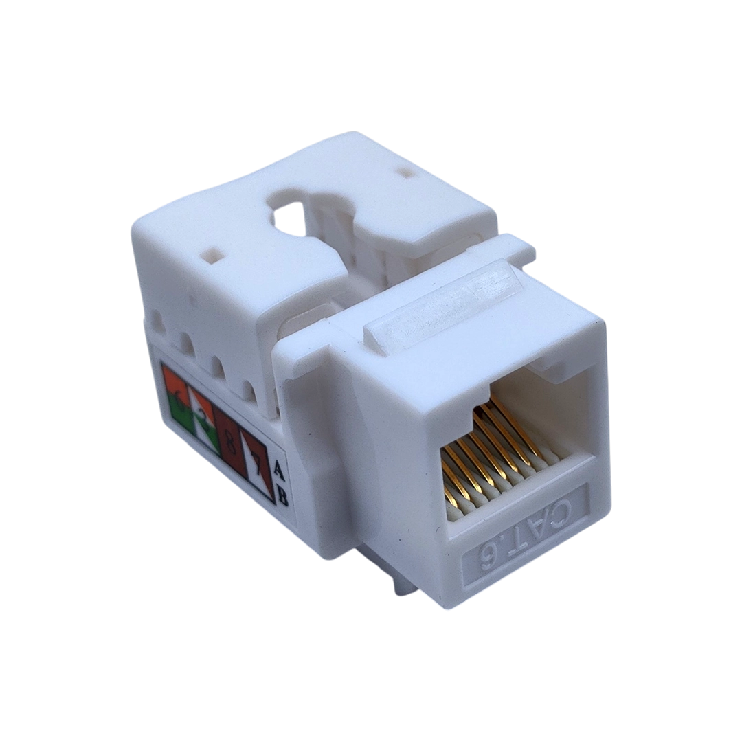 Jack Rj45 Cat 6 Blanco Utp Conector Hembra Red 10 Piezas