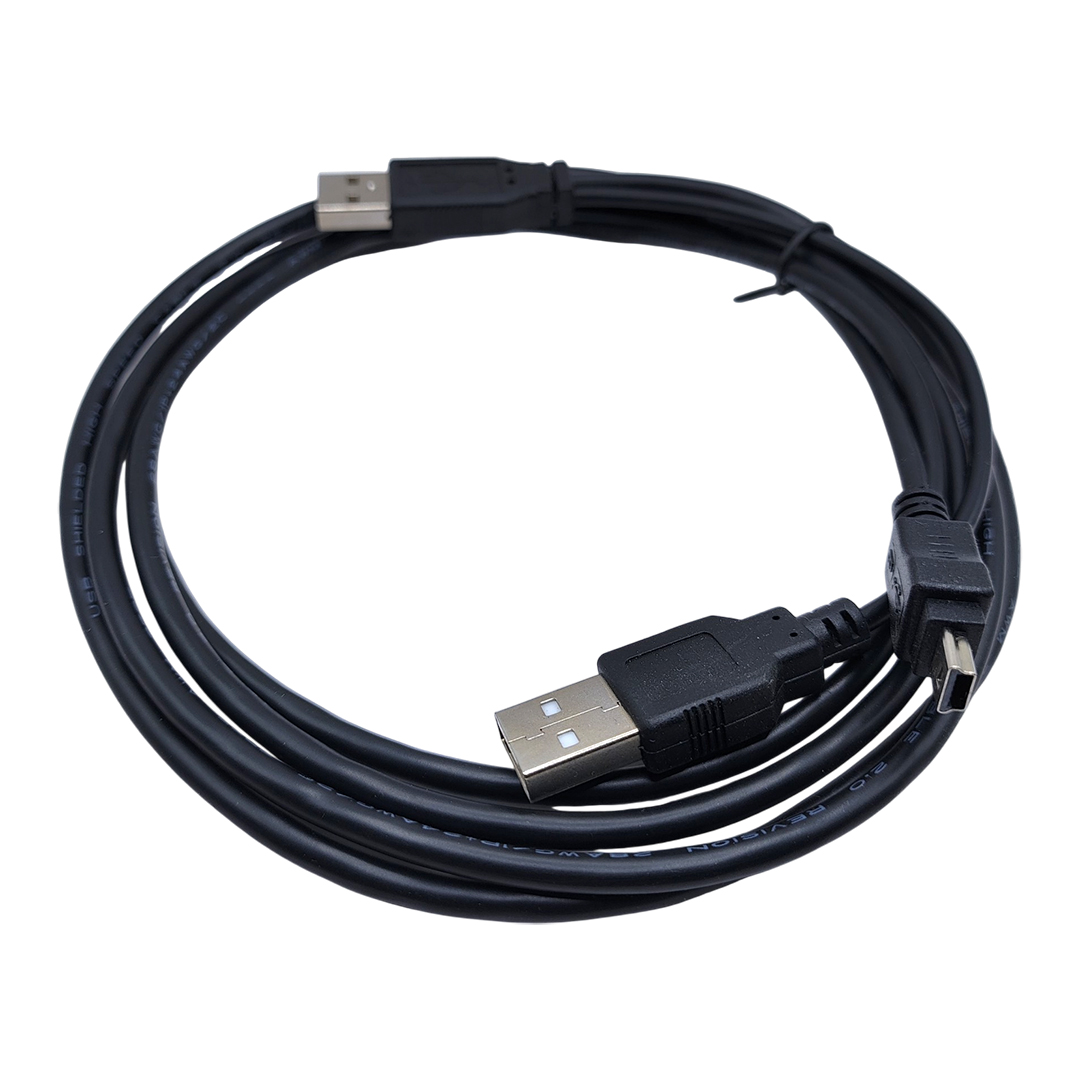 Cable USB 2.0 Doble Macho a Mini USB-B 5 Pines 1.80 metros