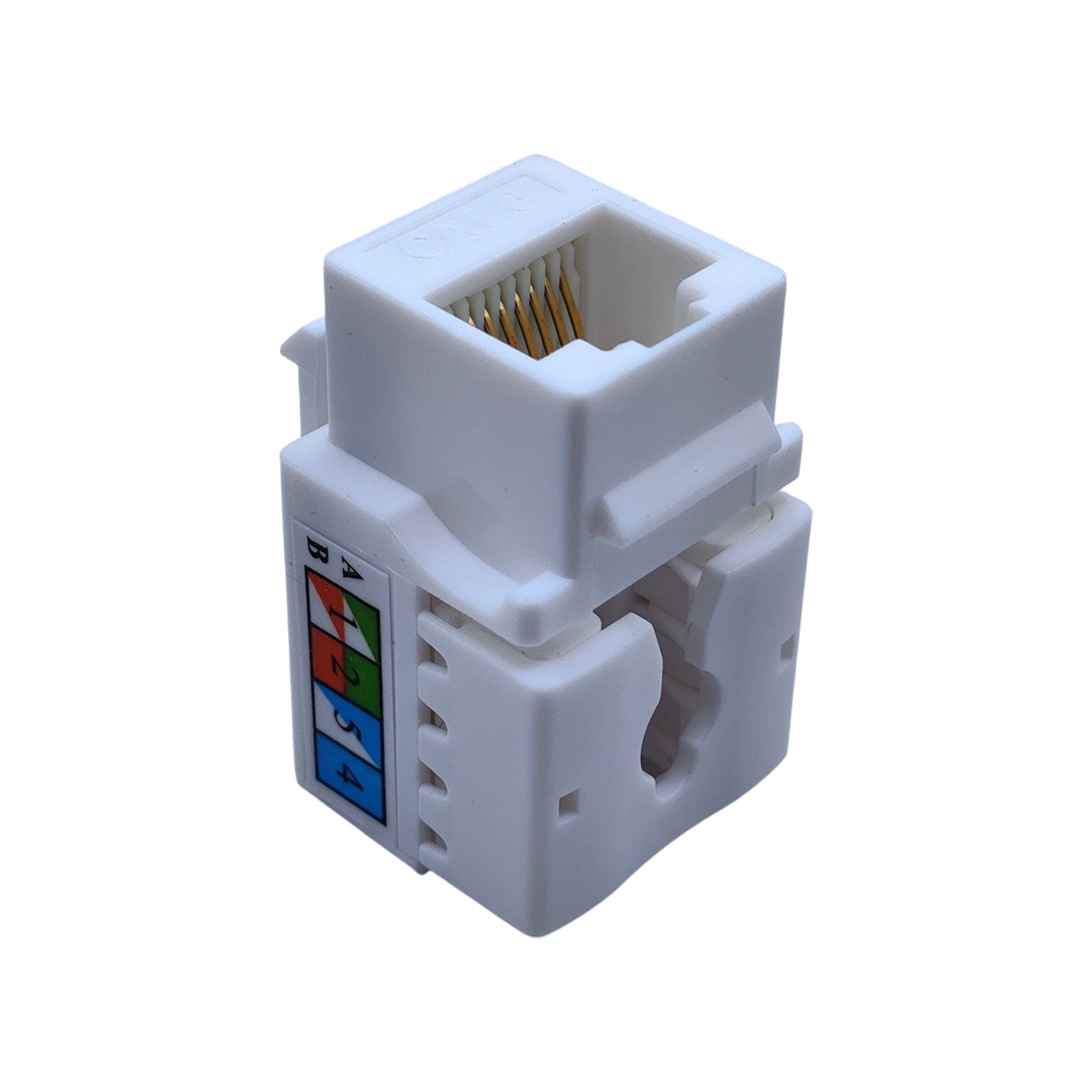 Jack Rj45 Cat 6 Blanco Utp Conector Hembra Red 10 Piezas