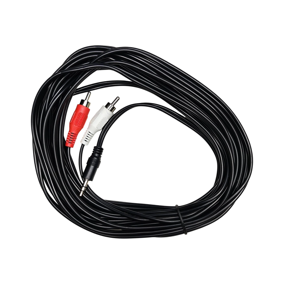 Cable De Audio Auxiliar Plug 3.5 A 2 RCA 7.5 Metros