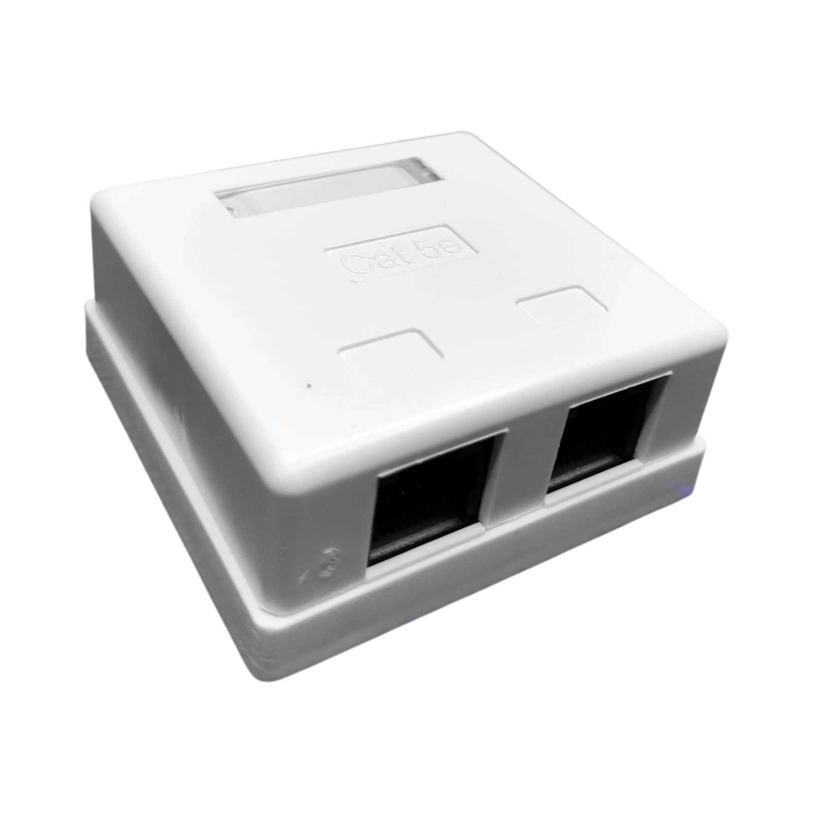 Roseta De Pared 2 Jacks Keystone Cat 5e Caja Utp Red Rj45
