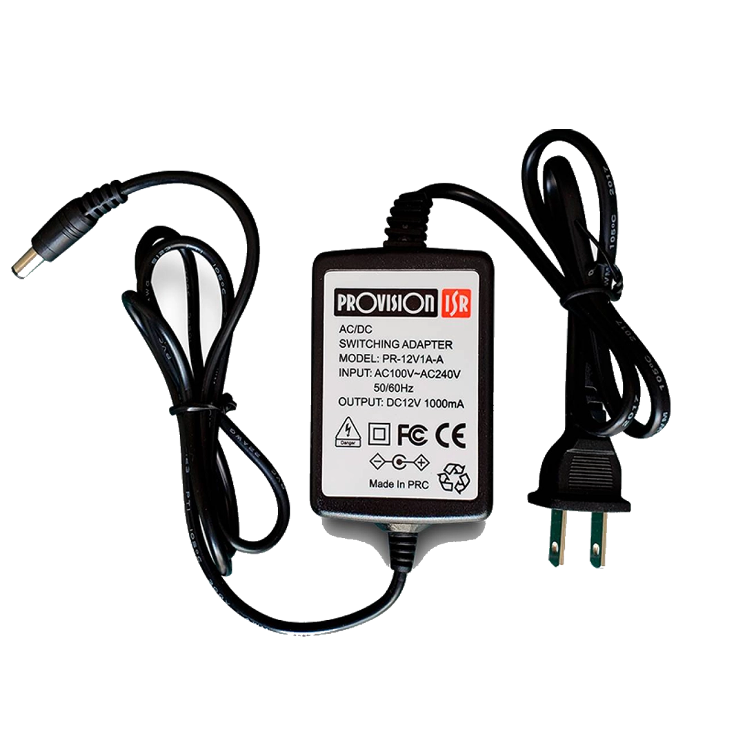 Fuente de Poder 12V 1A Provision ISR PR-12V1A-A para cámaras CCTV