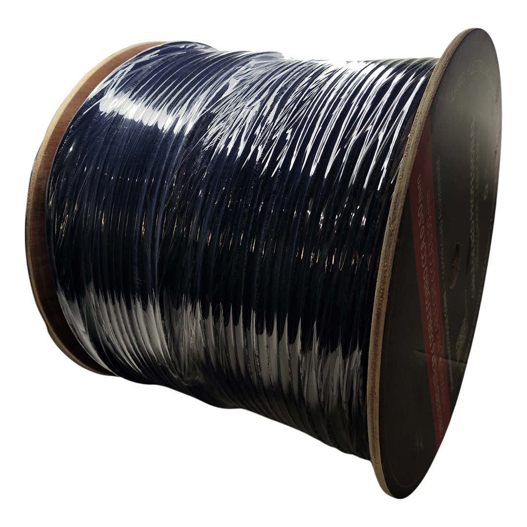 Bobina 305 Metros Cable UTP Cat 6 Exterior Doble Forro Negro 8 hilos