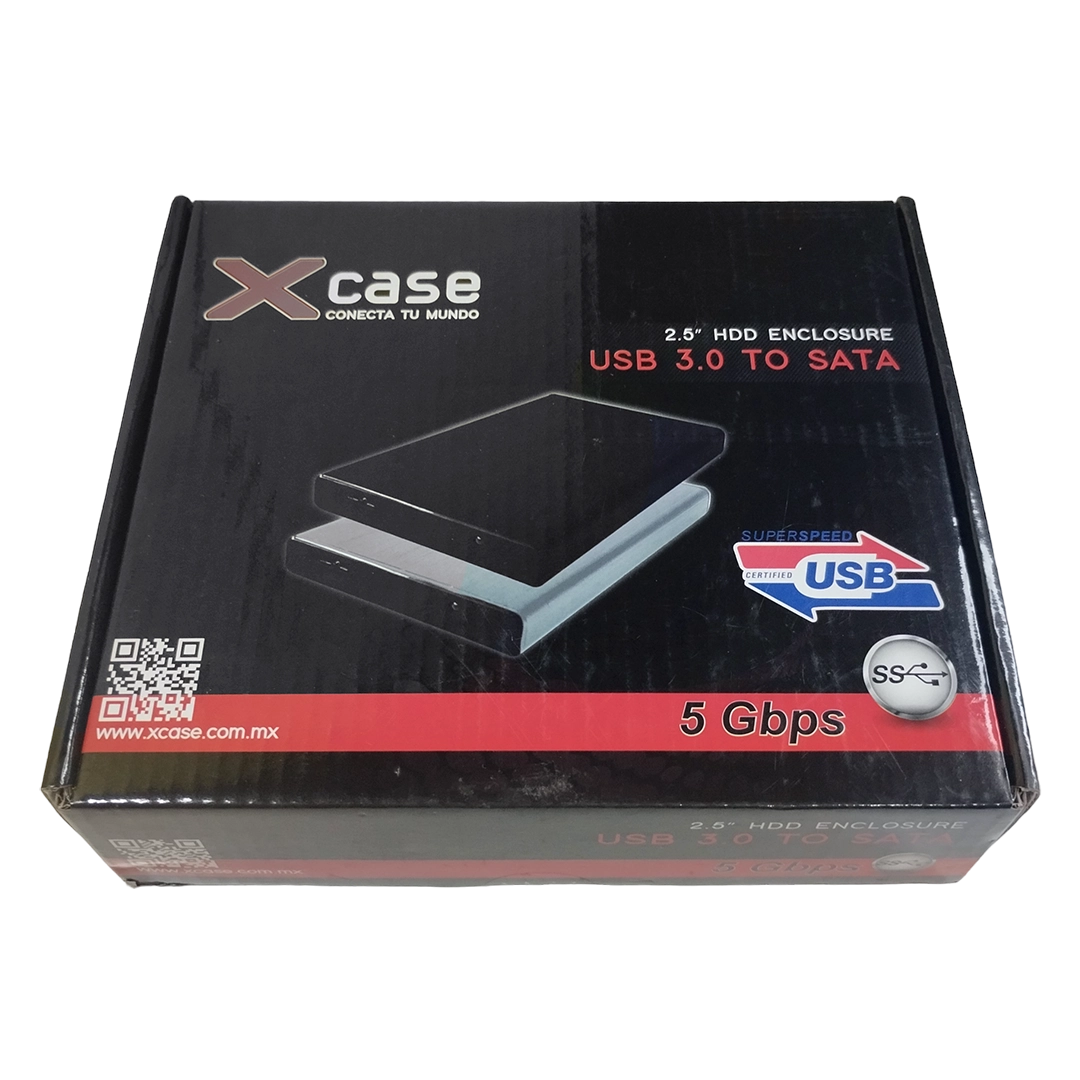 Gabinete Case USB 3.0 para Disco Duro 2.5” Plata