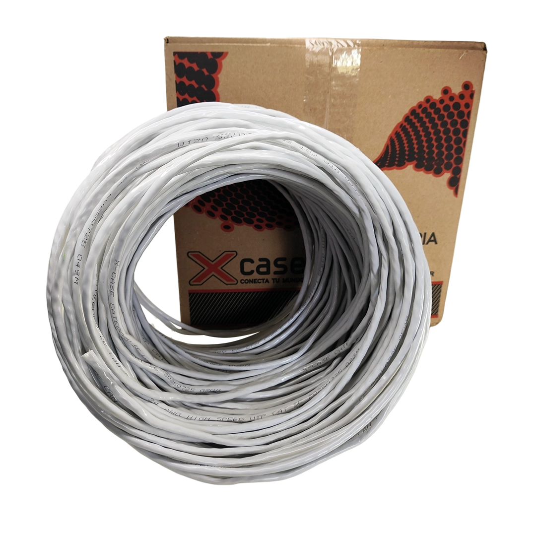 Bobina 100 Metros Cable Utp Cat 5e Blanca 8 Hilos 0.40mm CCTV