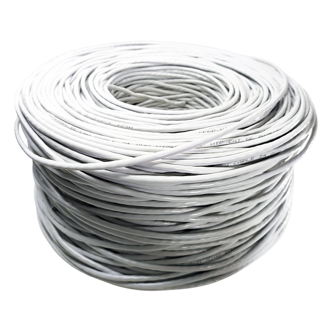 Bobina 305 Metros Cable Utp Cat 5e Blanca 8 Hilos0.40mm CCTV