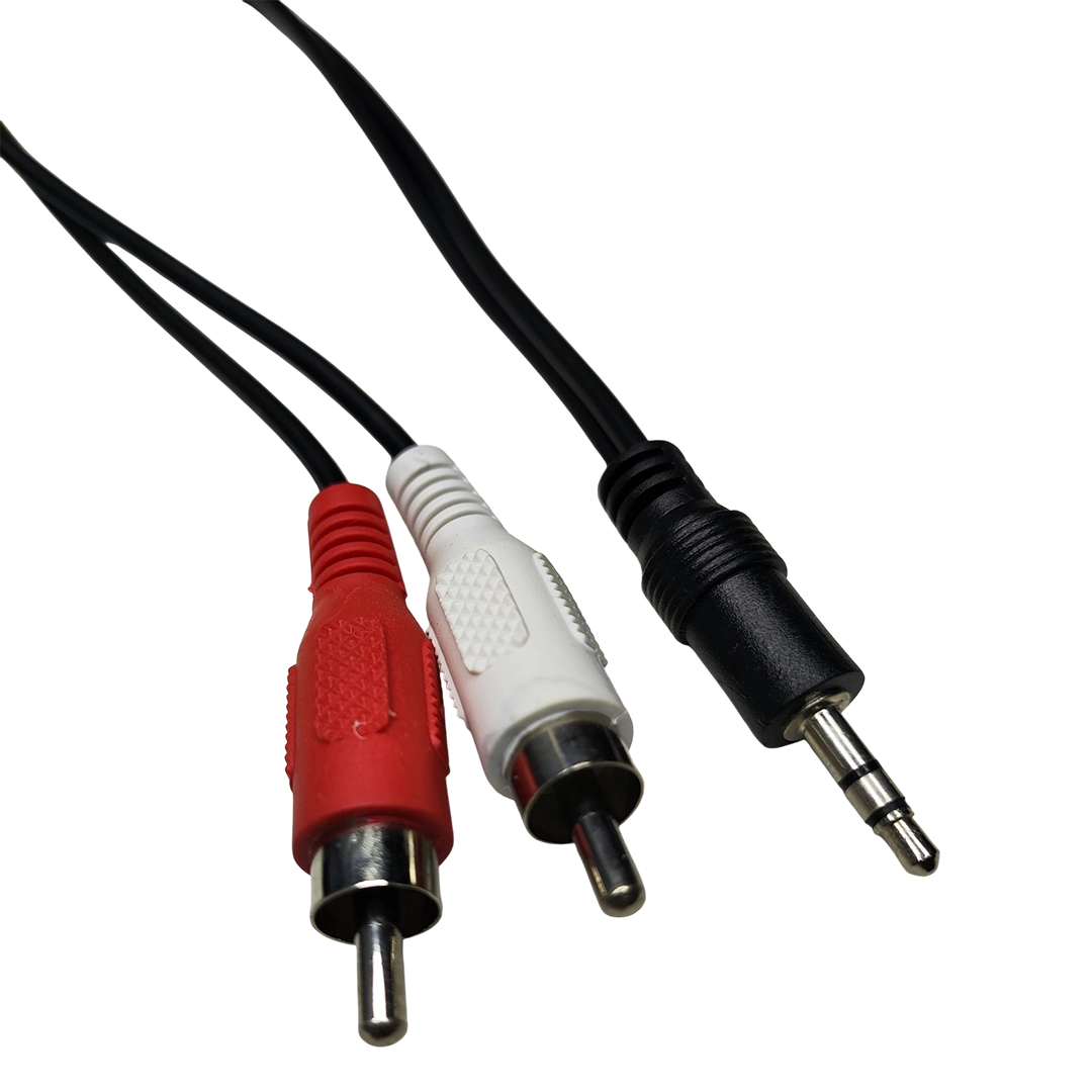 Cable De Audio Auxiliar Plug 3.5 A 2 RCA 11 Metros