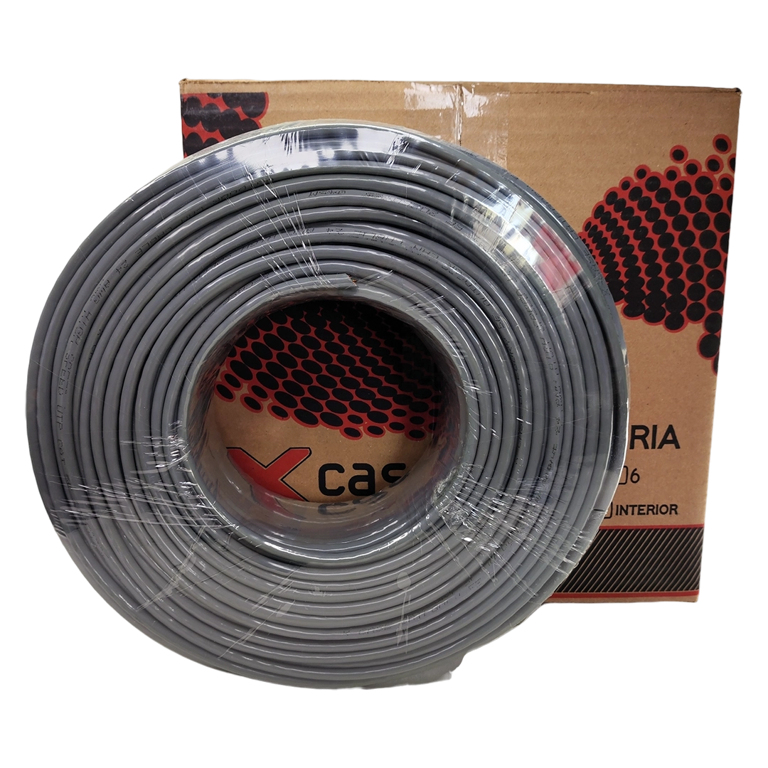 Bobina 100 Metros Cable Utp Cat 5e Exterior Doble Forro Gris 8 Hilos