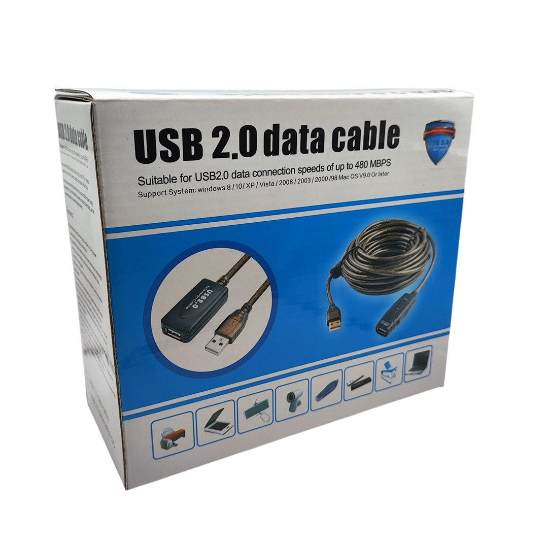 Extensión USB 2.0 Activa Macho a hembra de 20 Metros 480 MBPS