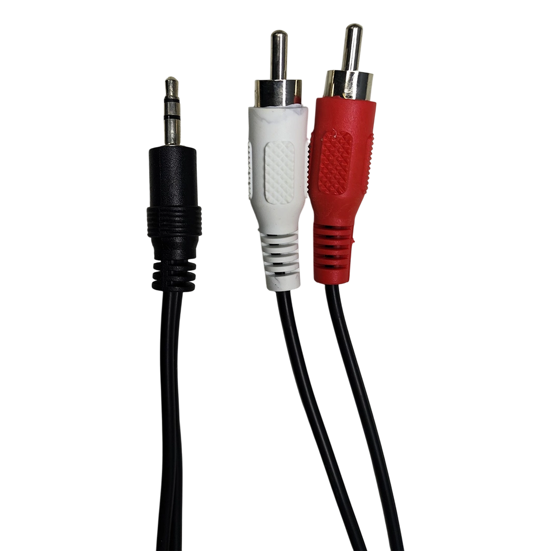 Cable De Audio Auxiliar Plug 3.5 A 2 RCA 11 Metros