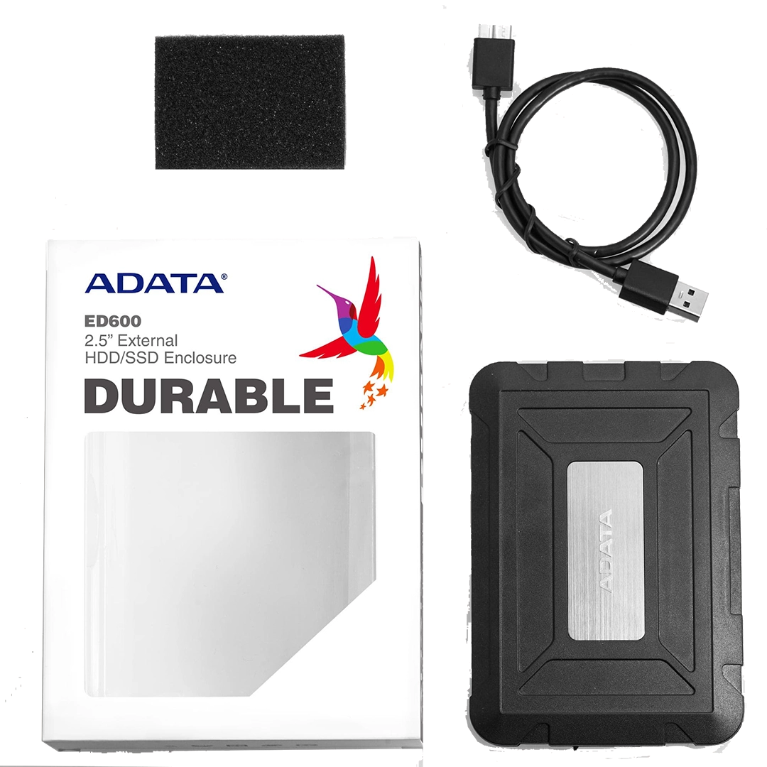Gabinete Case USB 3.0 para Disco Duro 2.5” SSD Adata ED600 Contra Golpes