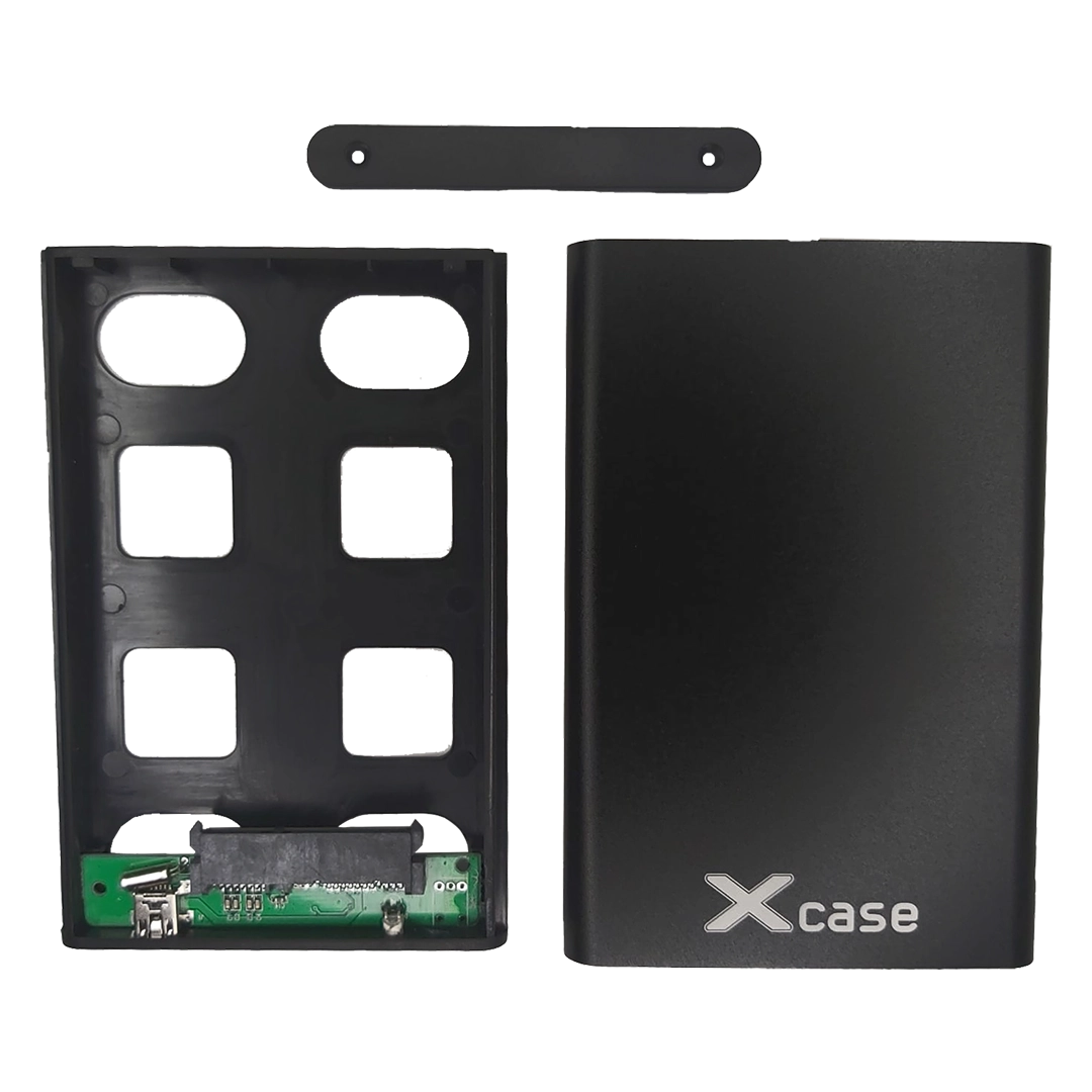 Gabinete Case USB 2.0 para Disco Duro 2.5” Xcase Negro