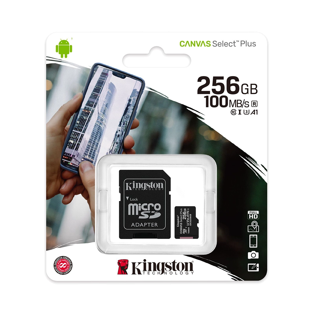Memoria Micro SD Kingston 256gb Ush-I Clase 10 Ultra Rapida