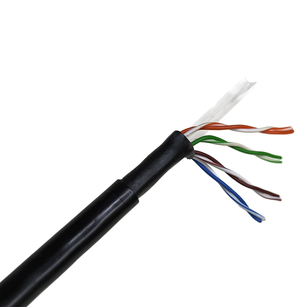 Bobina 100 Metros Cable UTP Cat 6 Exterior Doble Forro Negro 8 hilos