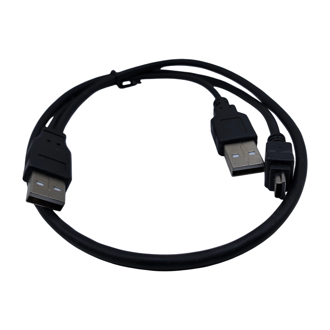 Cable USB 2.0 Doble Macho a Mini USB-B 5 Pines 60cm