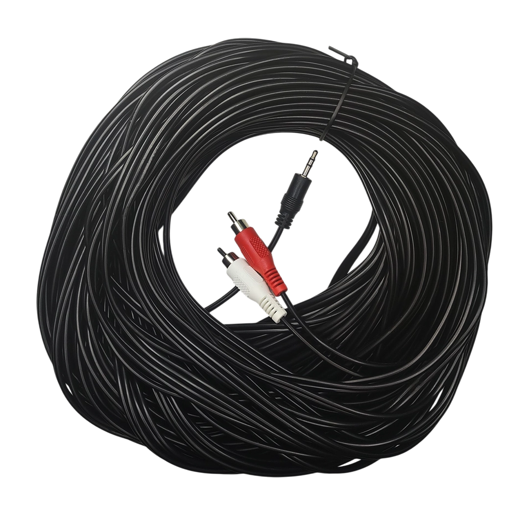 Cable De Audio Auxiliar Plug 3.5 A 2 RCA 30 Metros