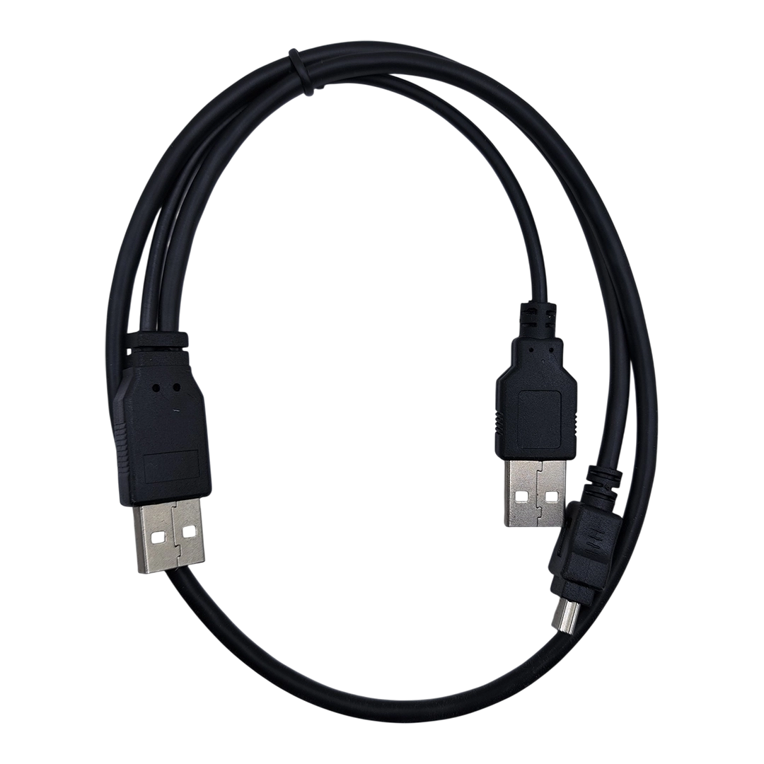 Cable USB 2.0 Doble Macho a Mini USB-B 5 Pines 60cm