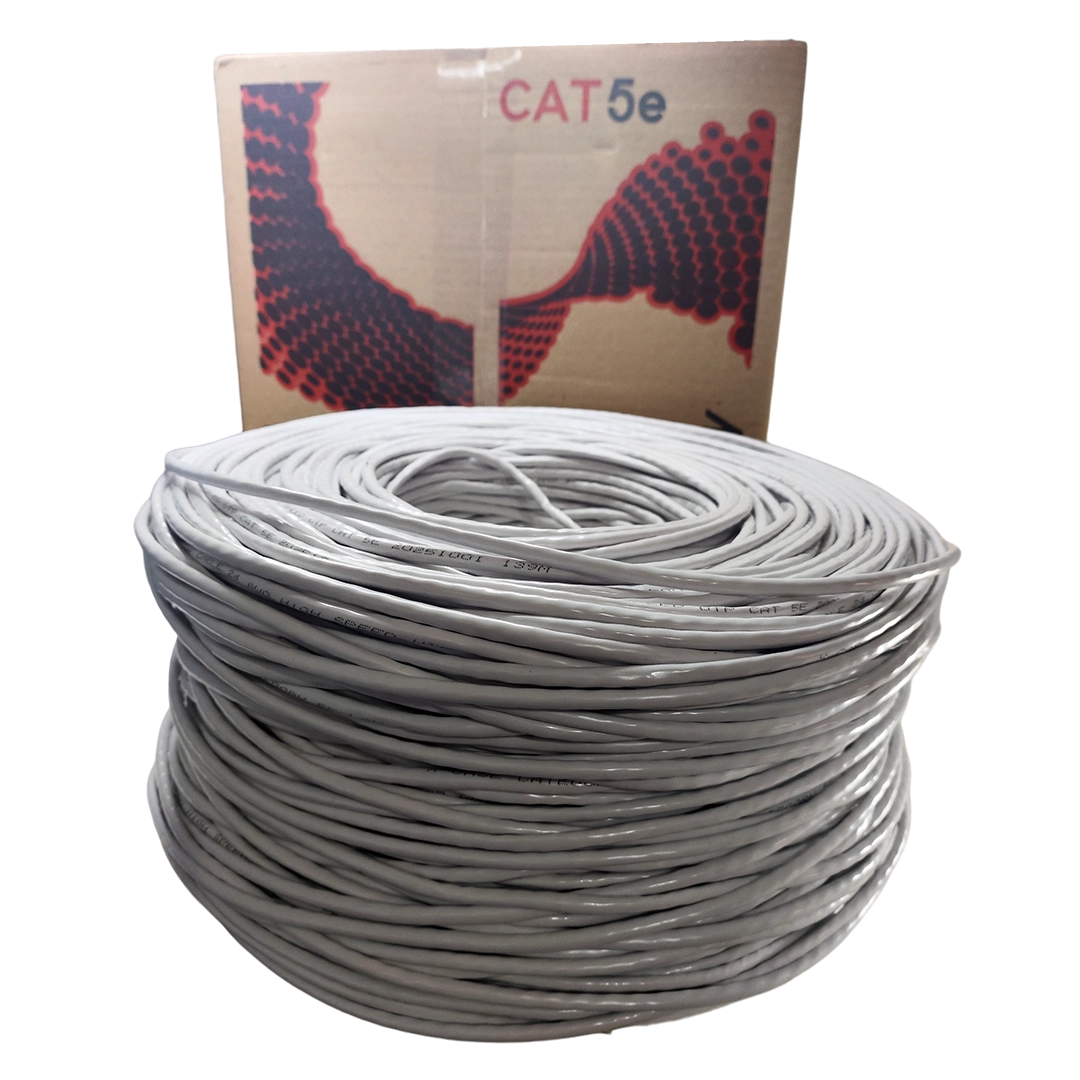 Bobina 305 Metros Cable Utp Cat 5e Blanca 8 Hilos0.40mm CCTV