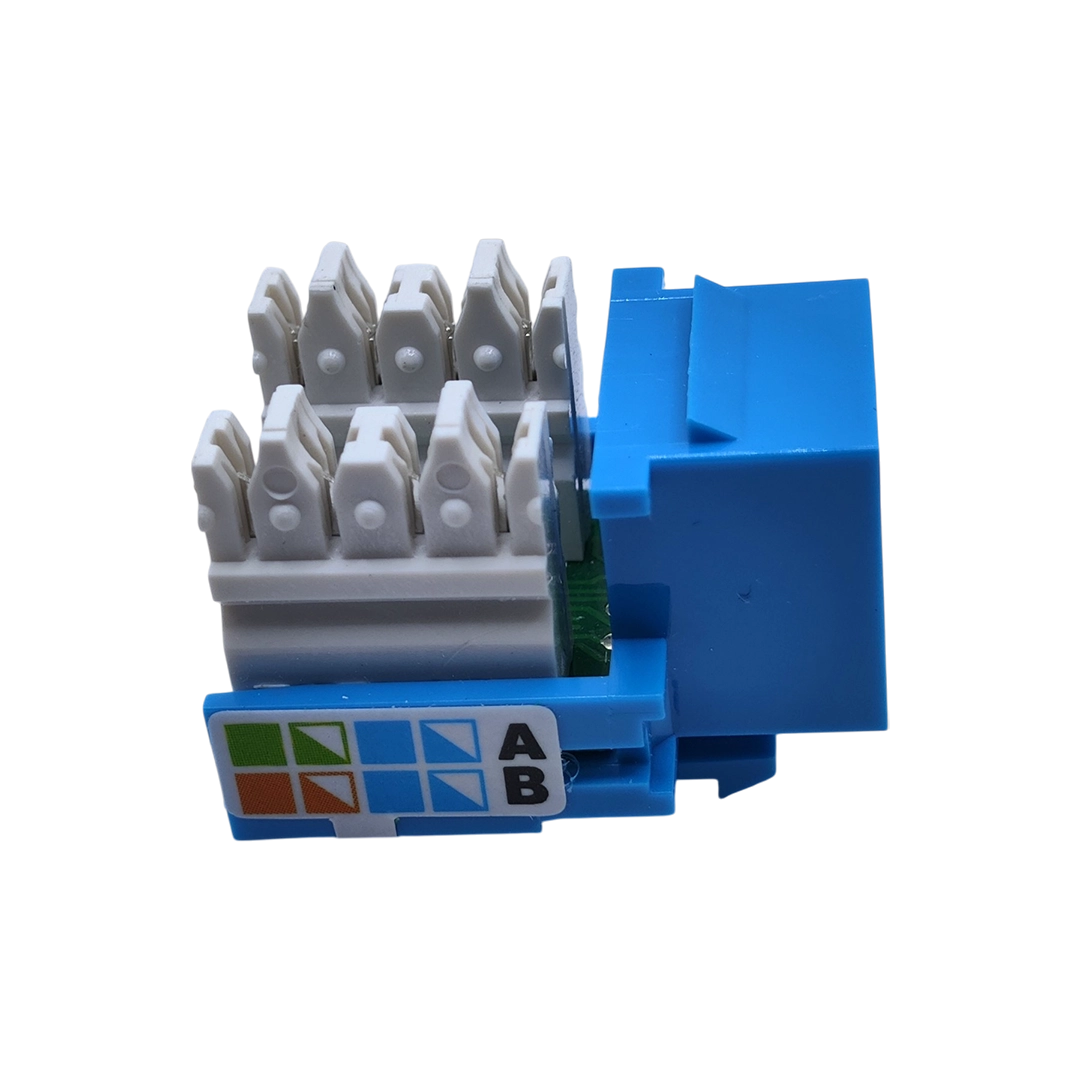 Jack Rj45 Cat 5e Azul Utp Conector Hembra Red 10 Piezas