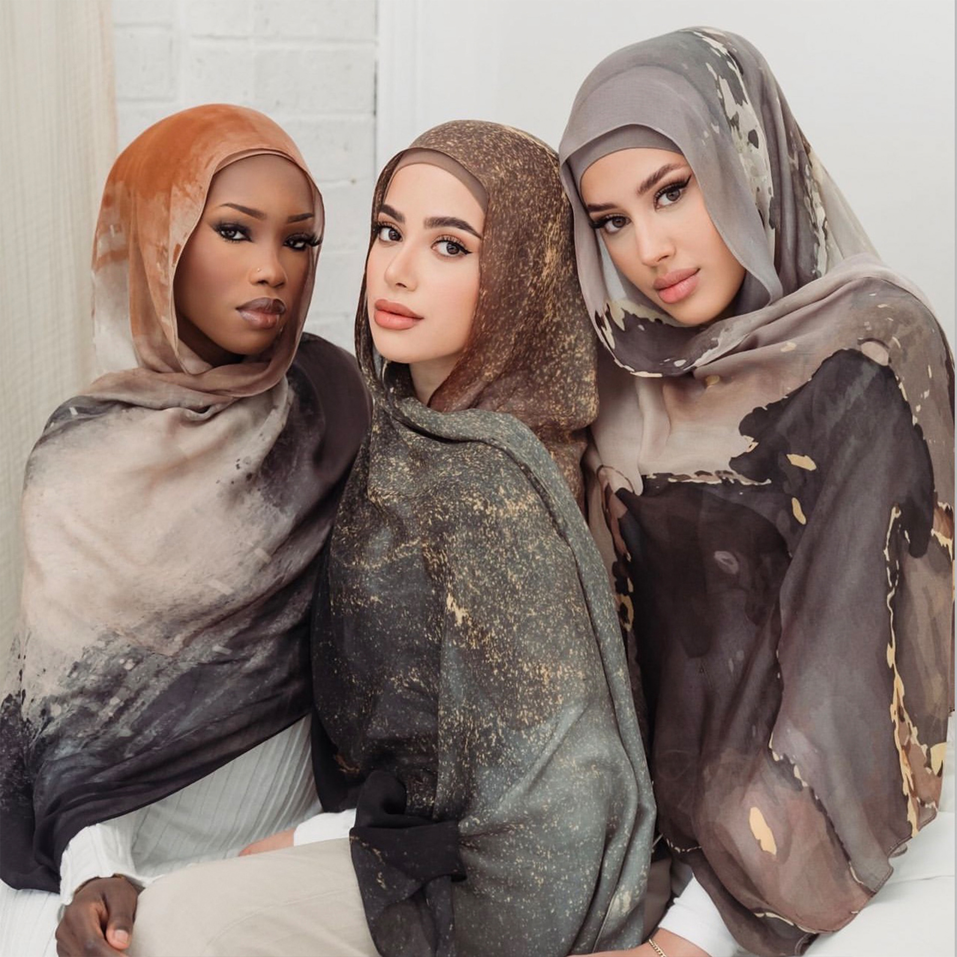 HY013 Printed modal Muslim hijab