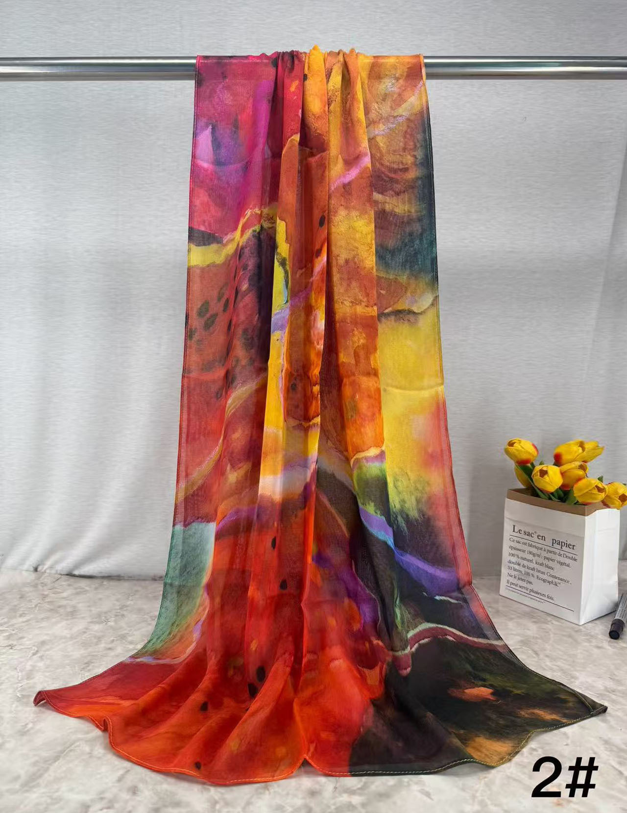 HY013 Printed modal Muslim hijab