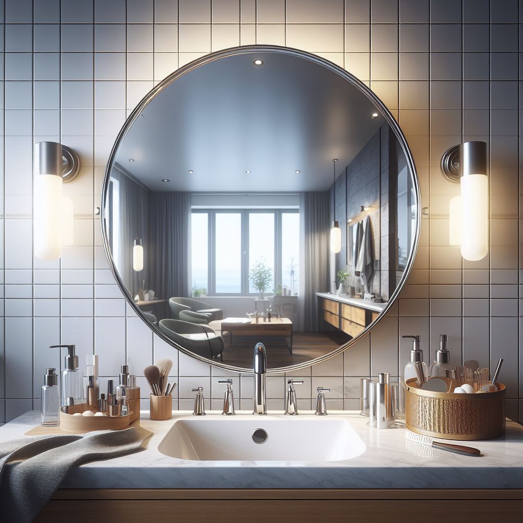 Modern Round Bathroom Mirror