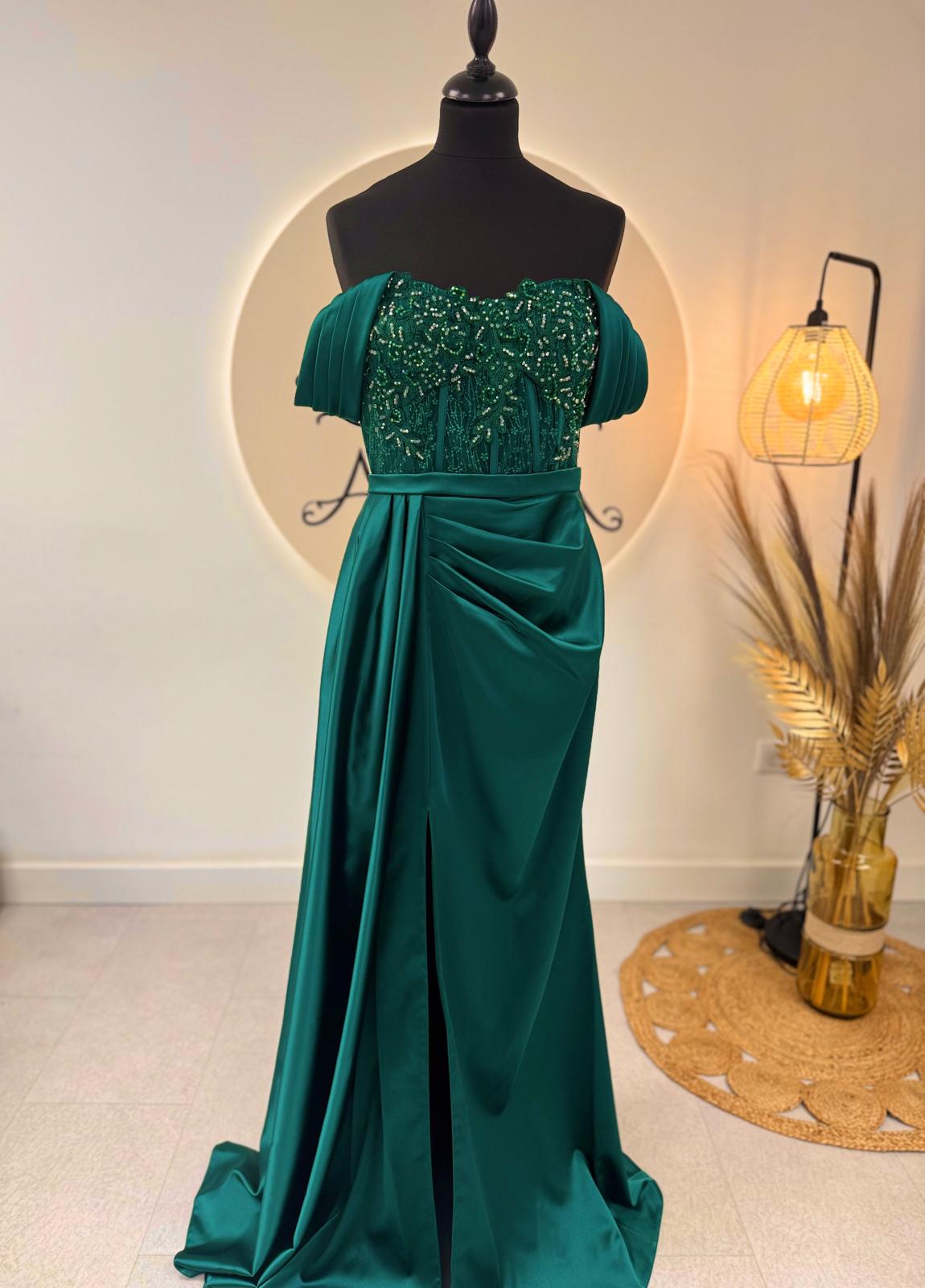 Robe de soirée émeraude