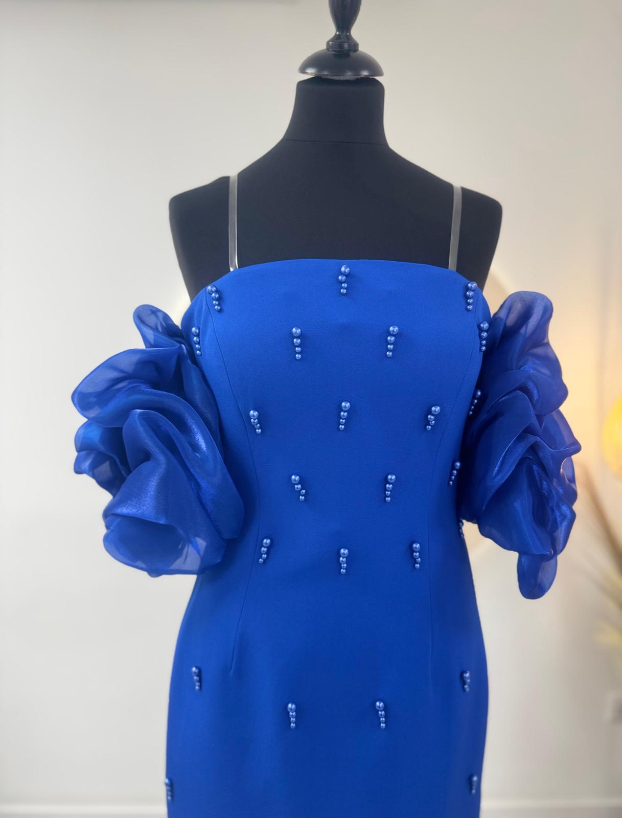 Robe de soirée bleue