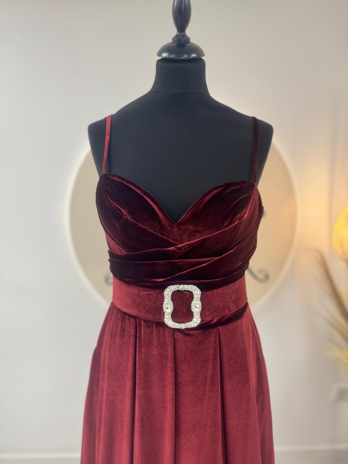 Robe de soirée bordeaux