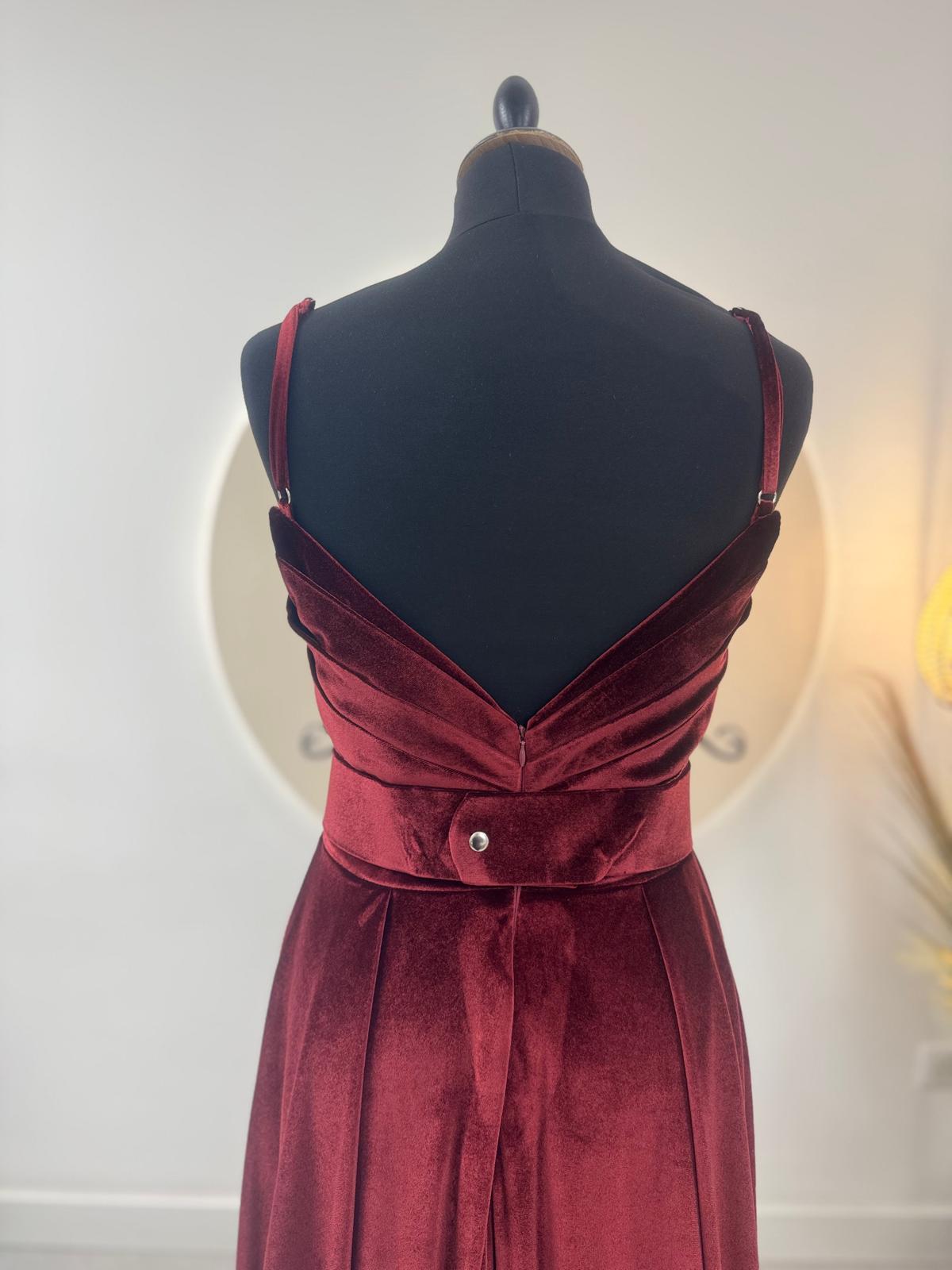 Robe de soirée bordeaux