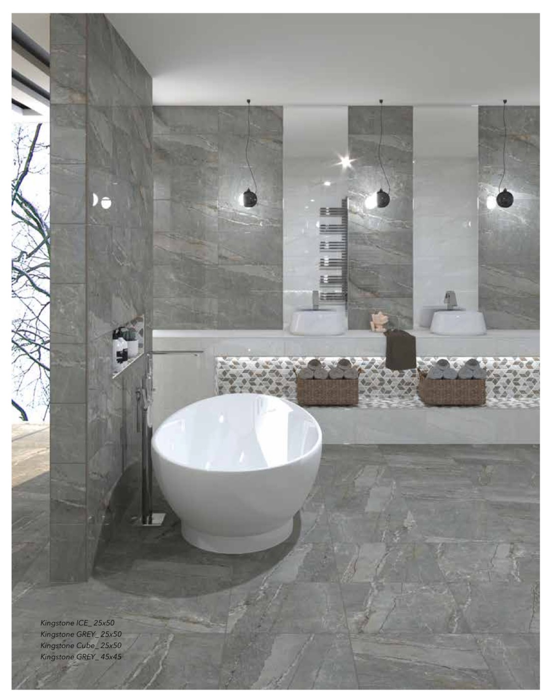 Kingstone Grey 25x50