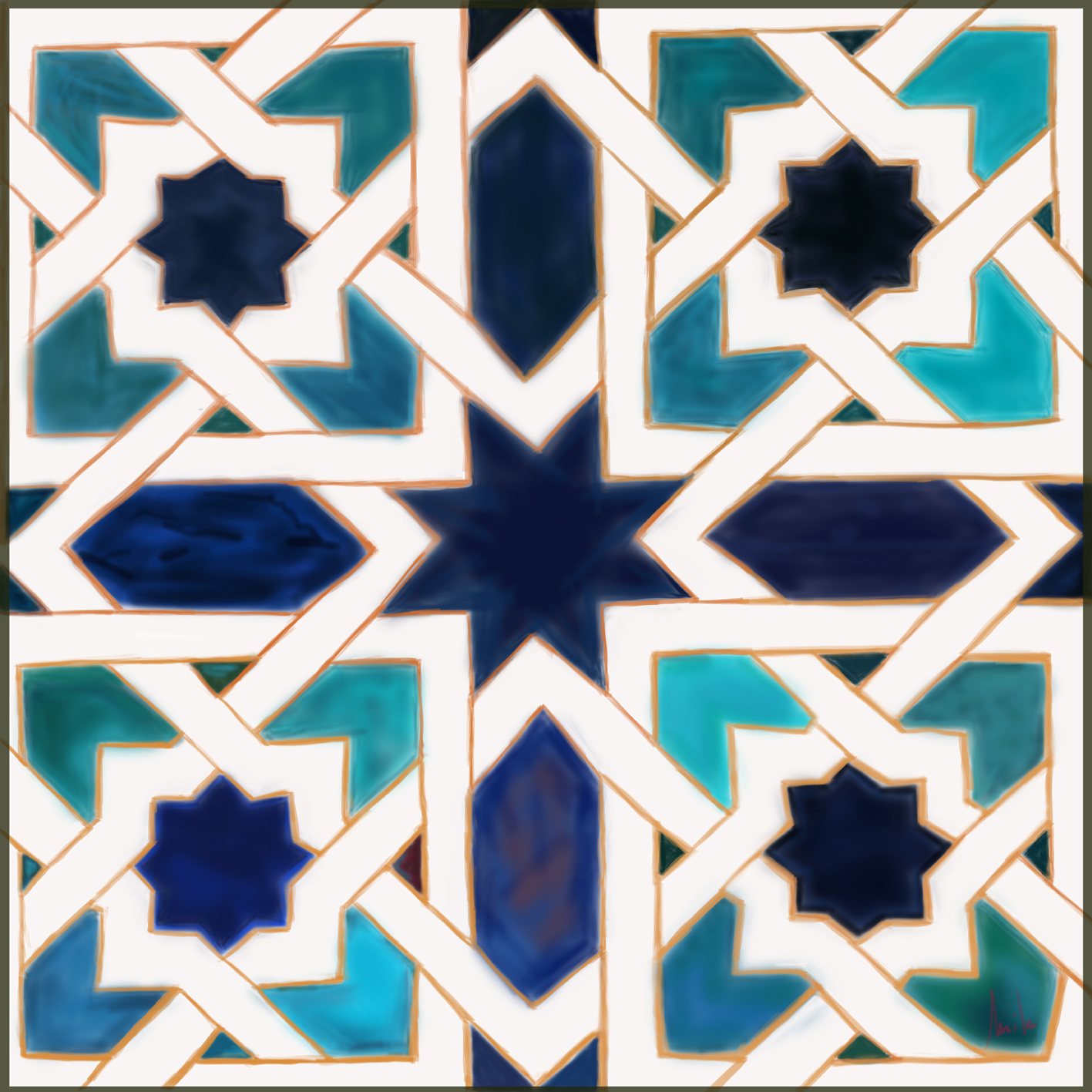 Azulejo antiguo decorativo