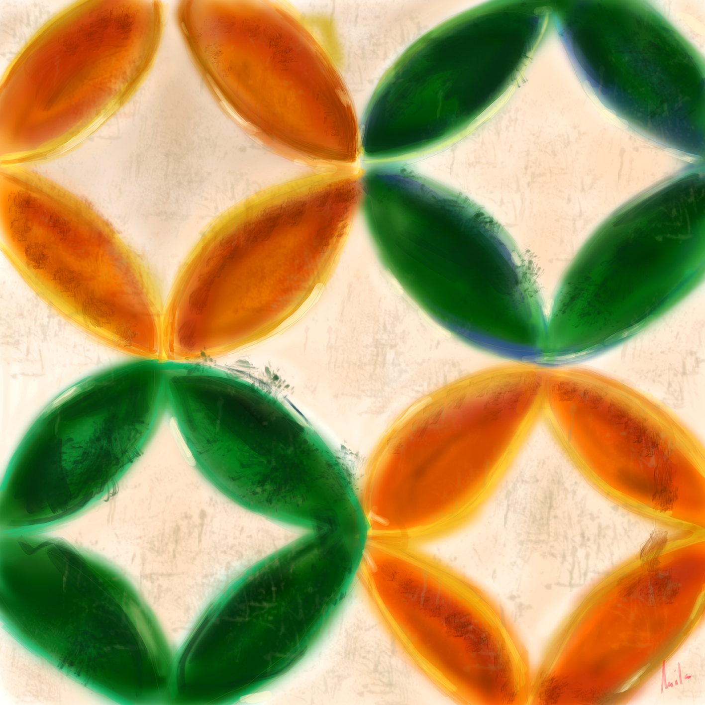 Pintura de azulejo antiguo