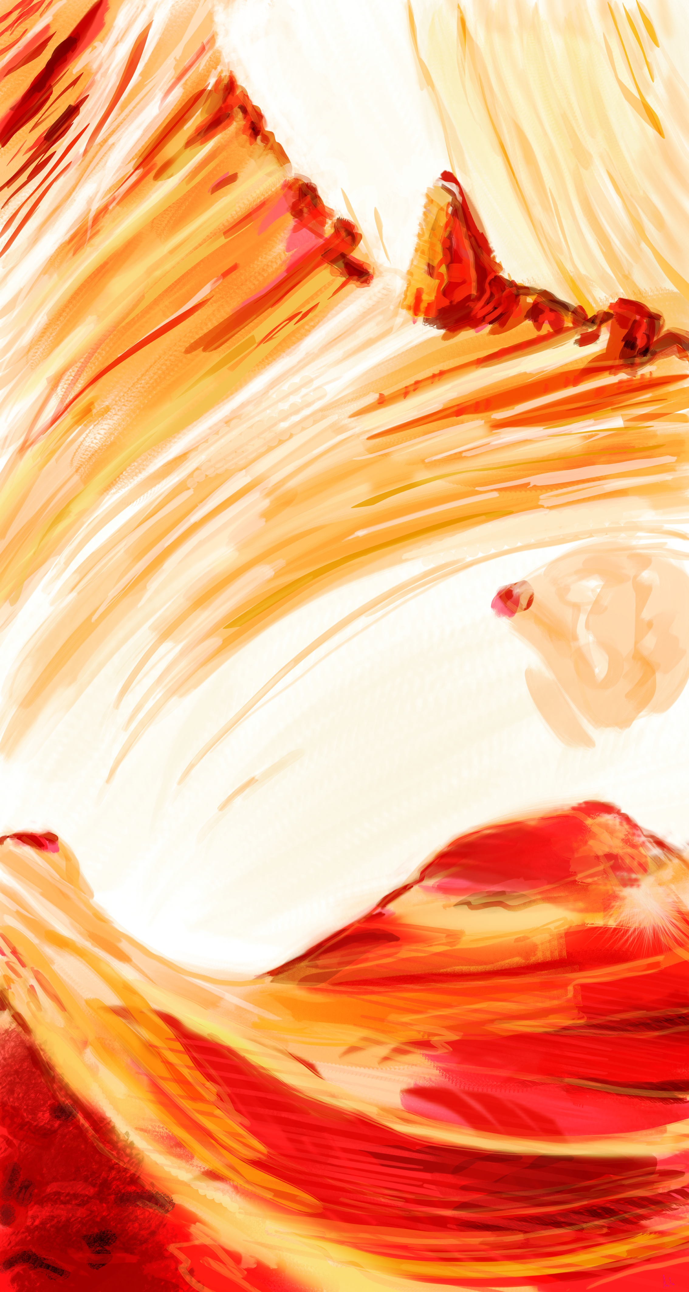 Pintura abstracta en tonos cálidos I