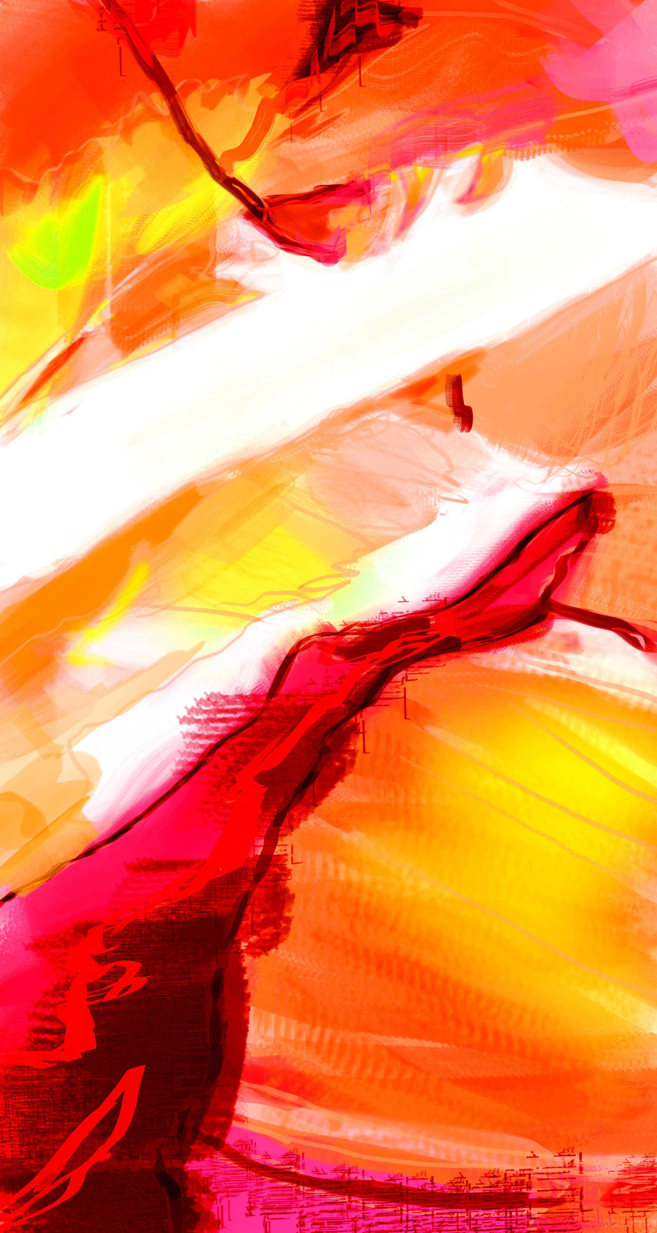 Arte abstracto en tonos cálidos III