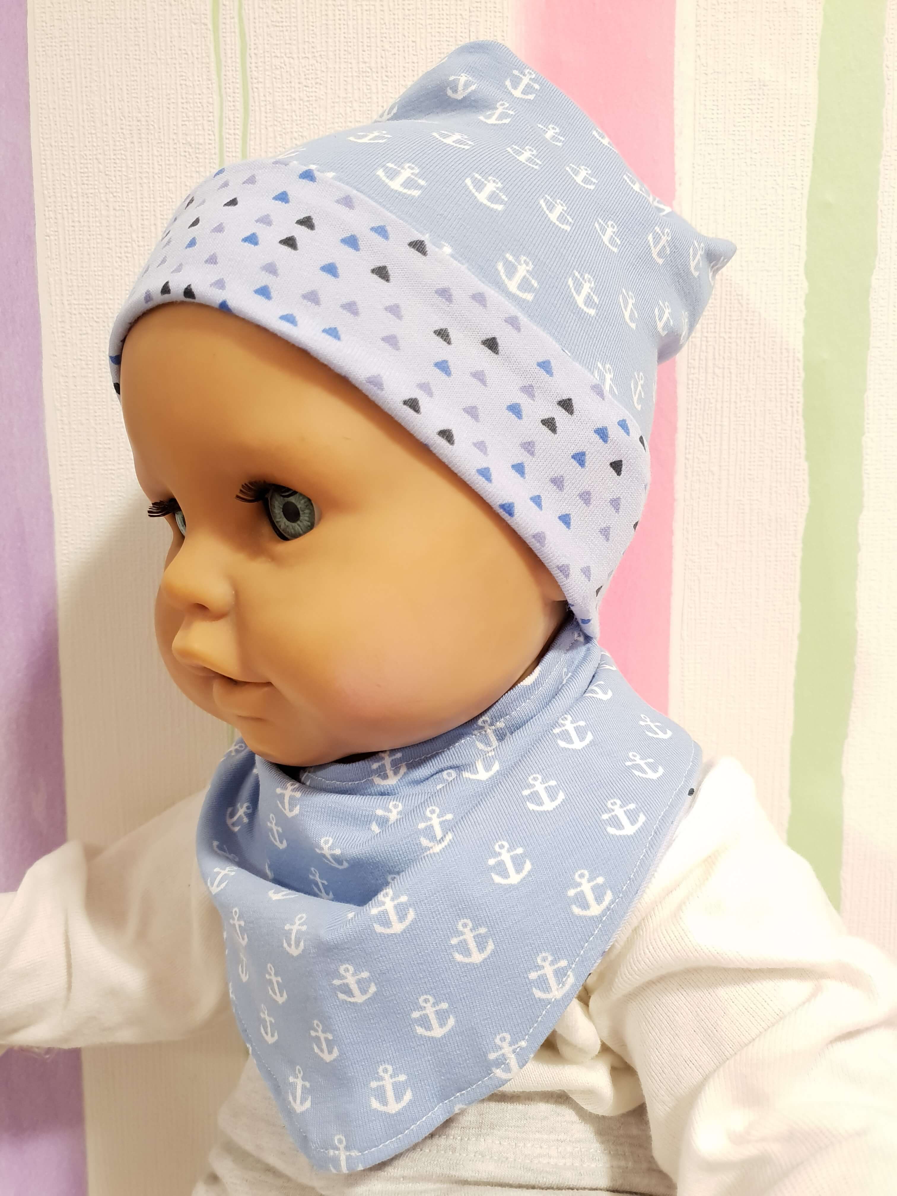 Beanie Gefüttert + Halstuch Anker
