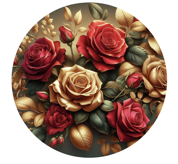 Pendentif Bouquet Red Gold