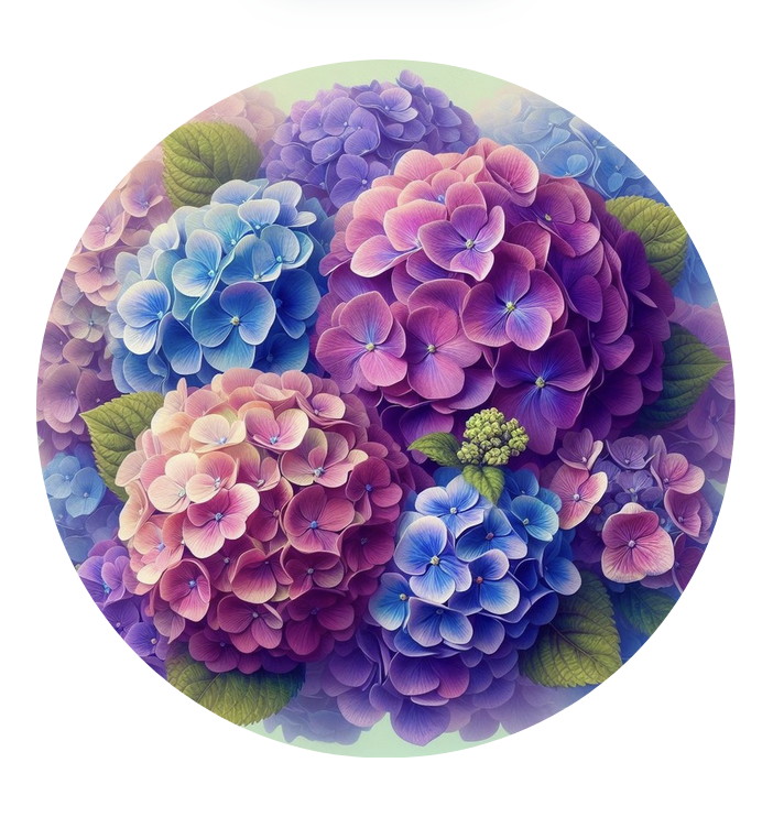 Pendentif Hortensia