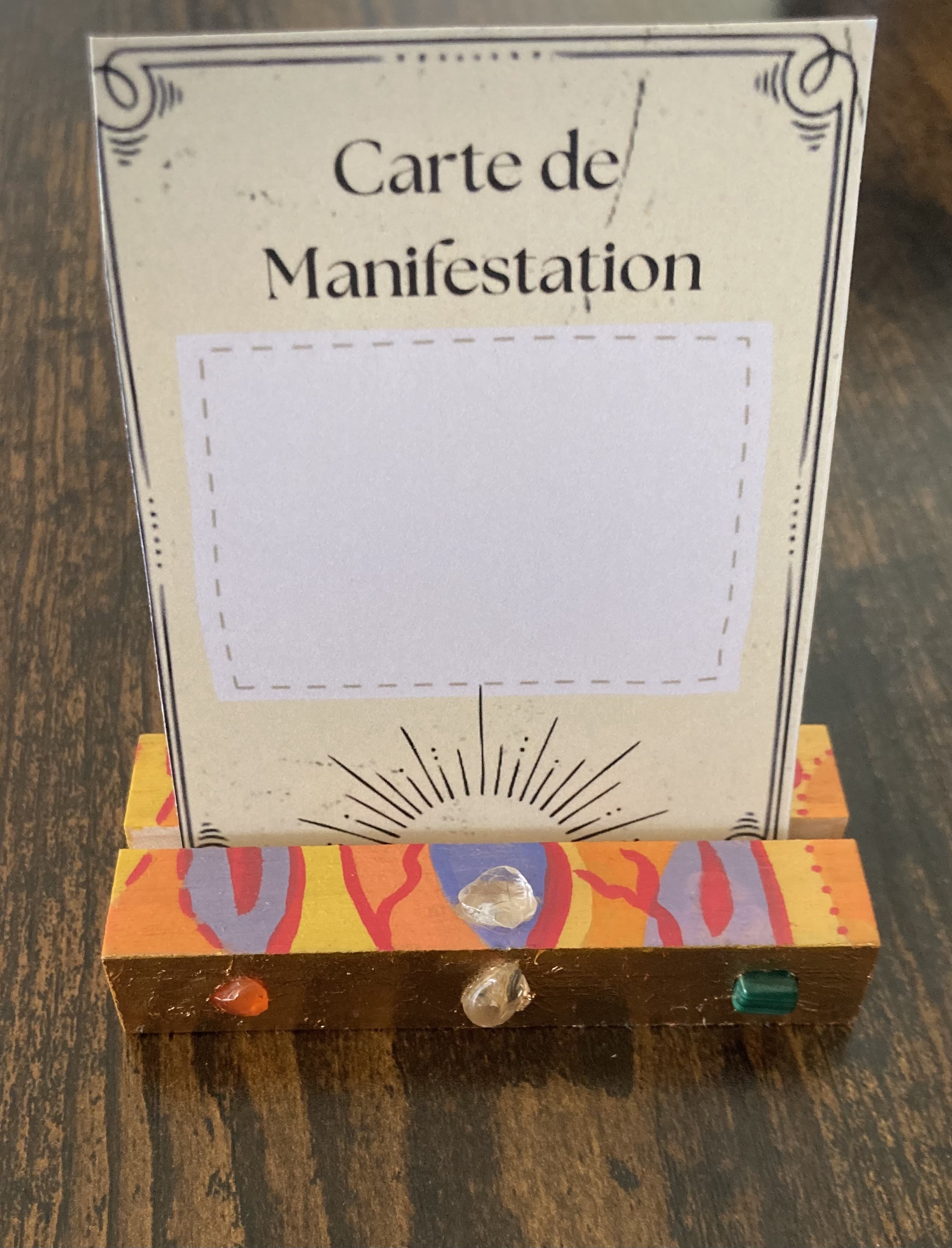 Porte-carte rituel de manifestation