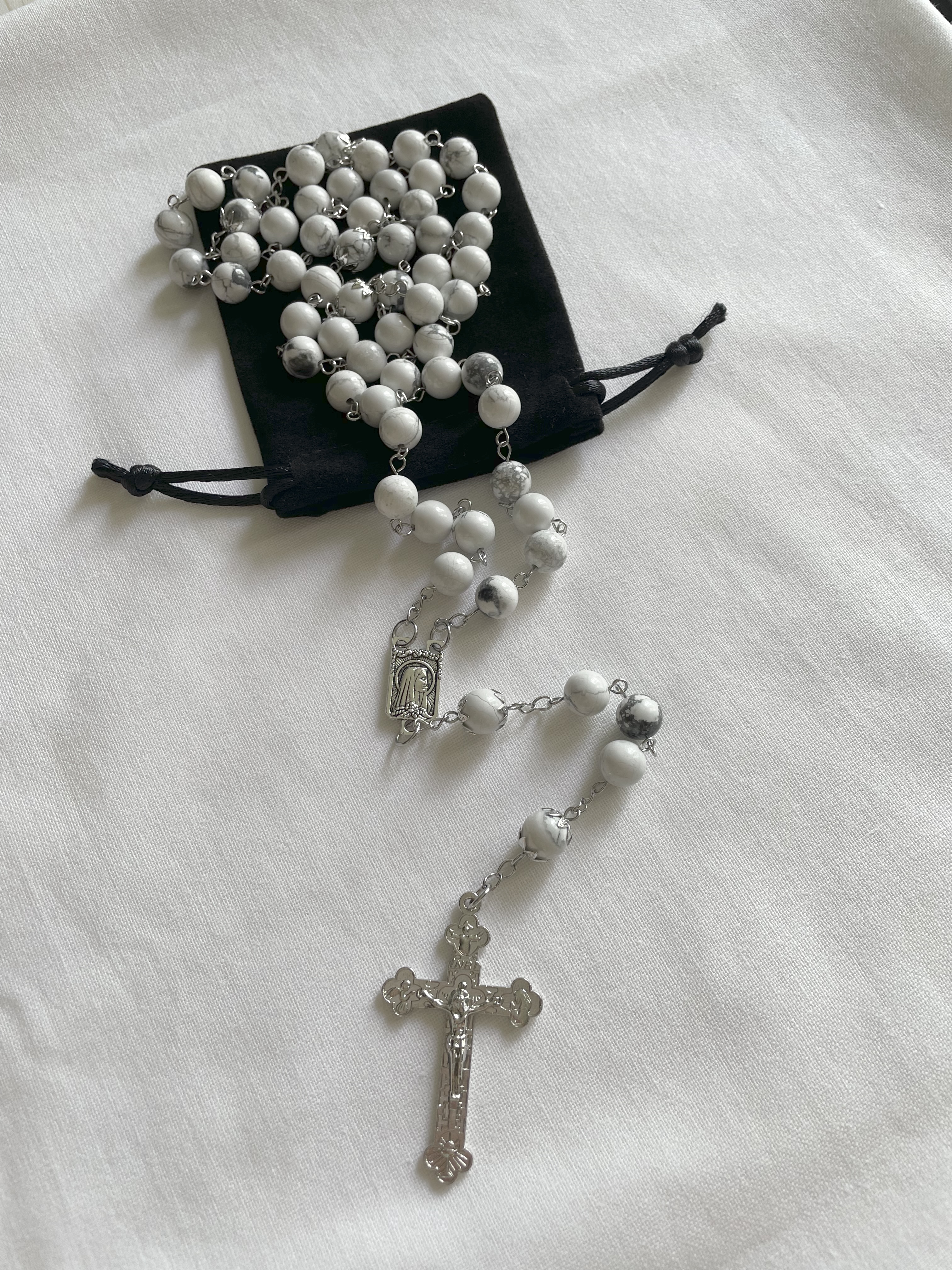 White Howlite Rosary