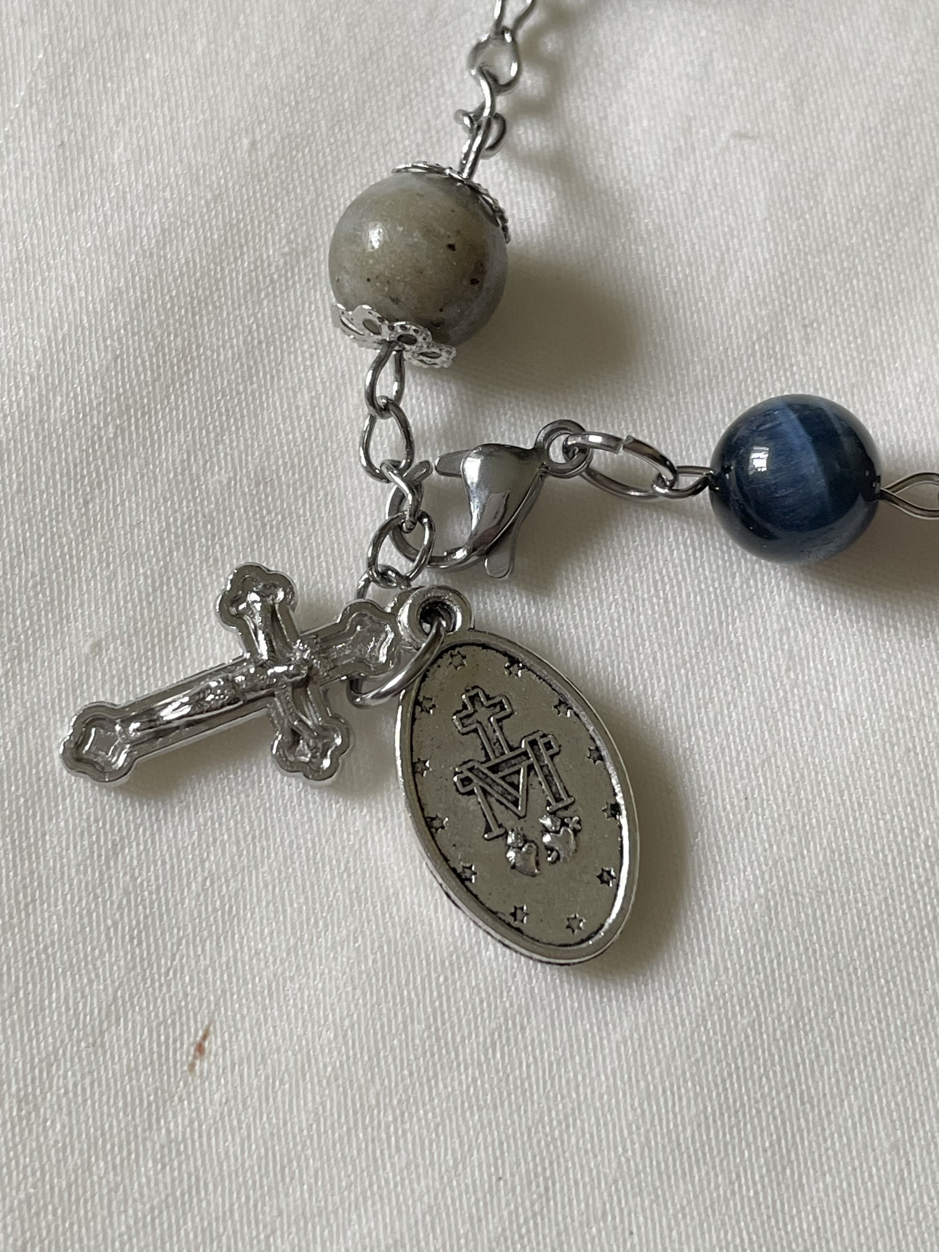 Multi Coloured Cat-Eye Rosary Bracelet