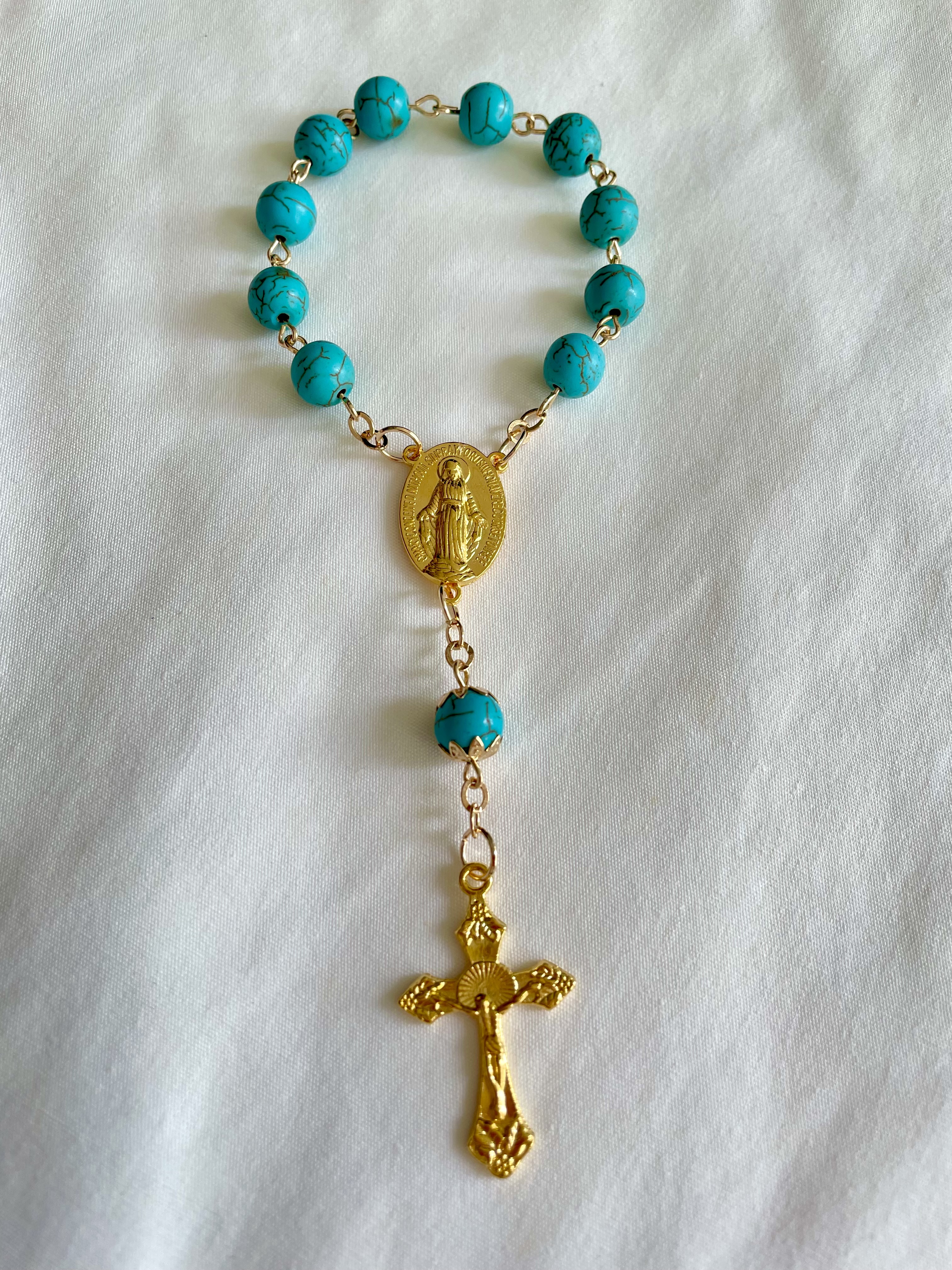 Turquoise Howlite One Decade Rosary