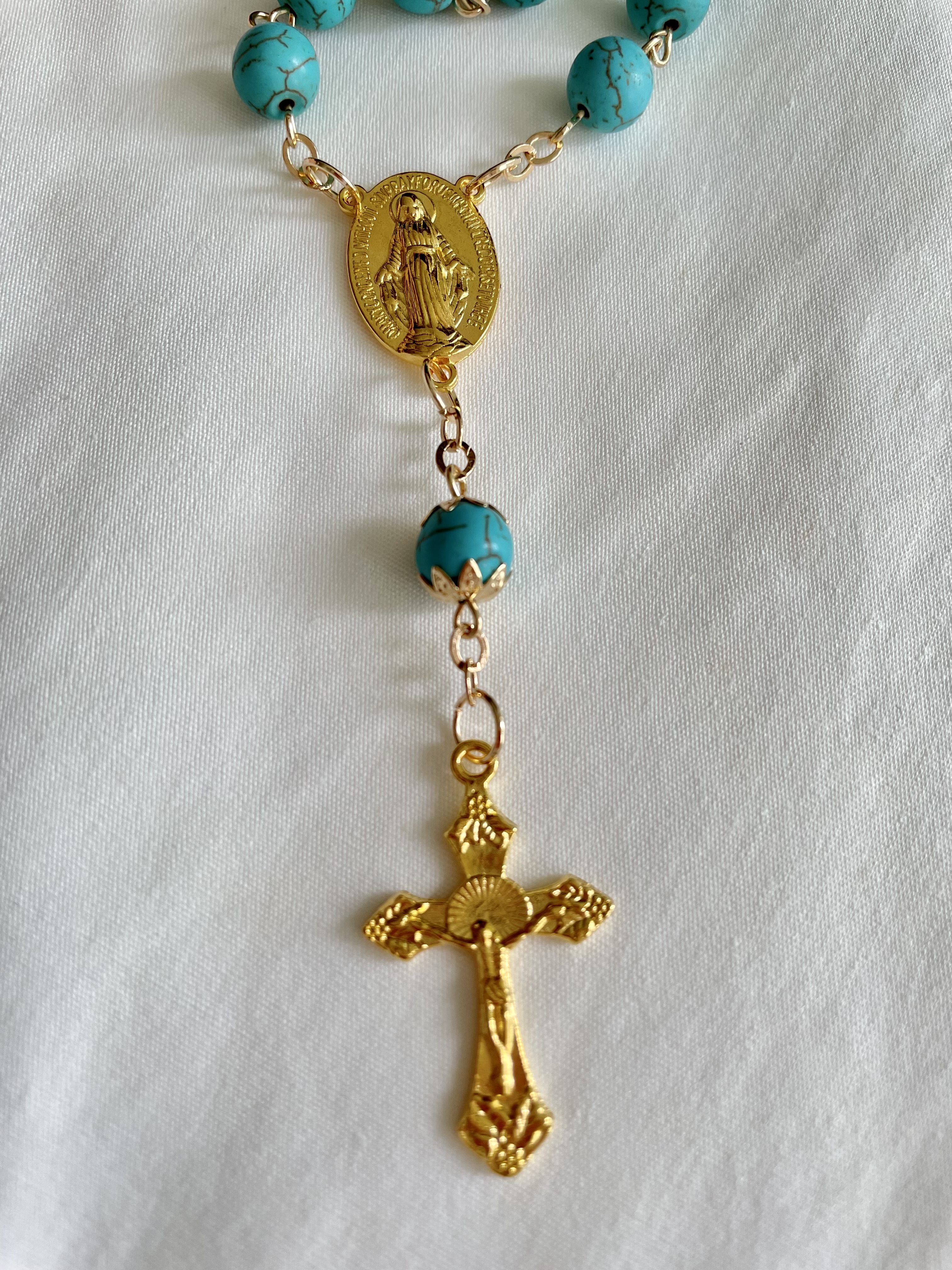 Turquoise Howlite One Decade Rosary