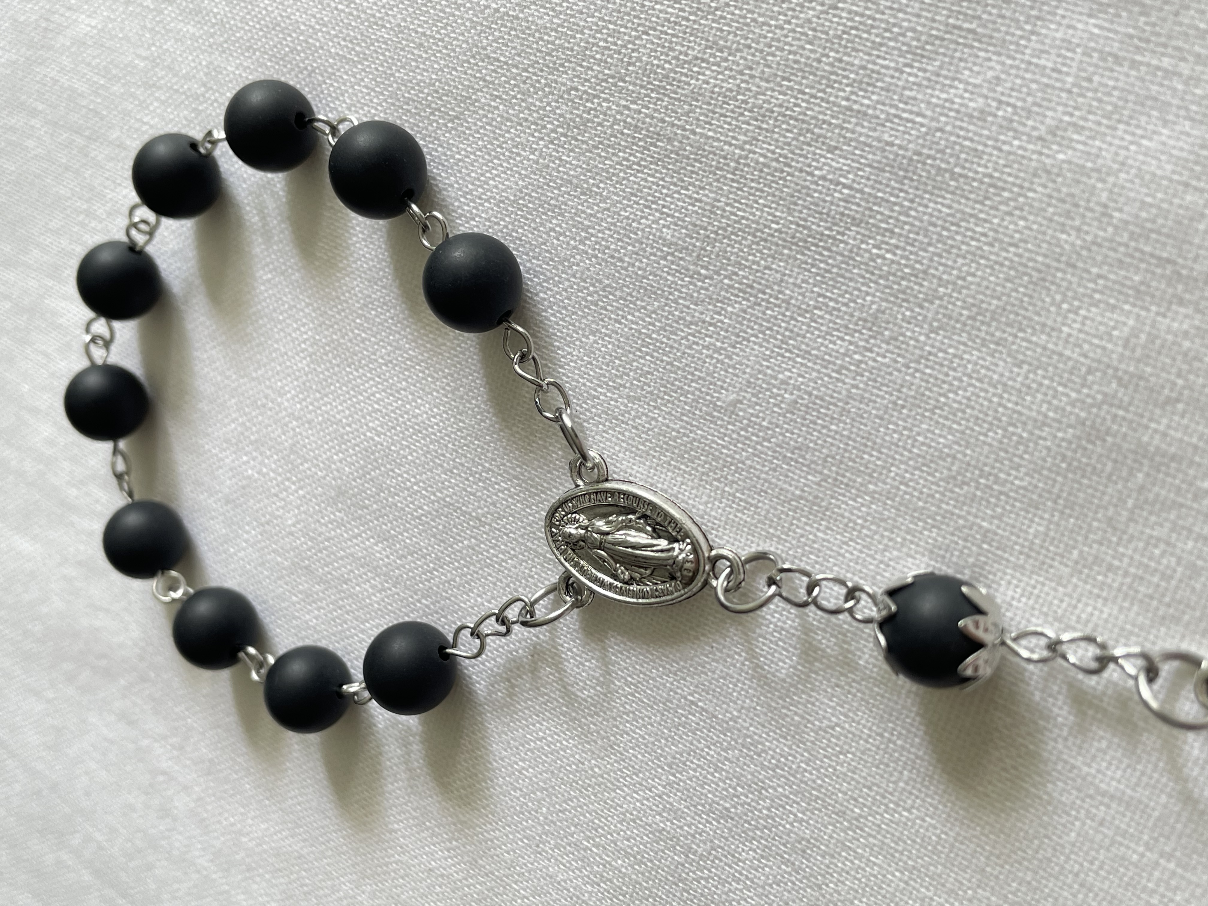 Matte Black Onyx One Decade Rosary