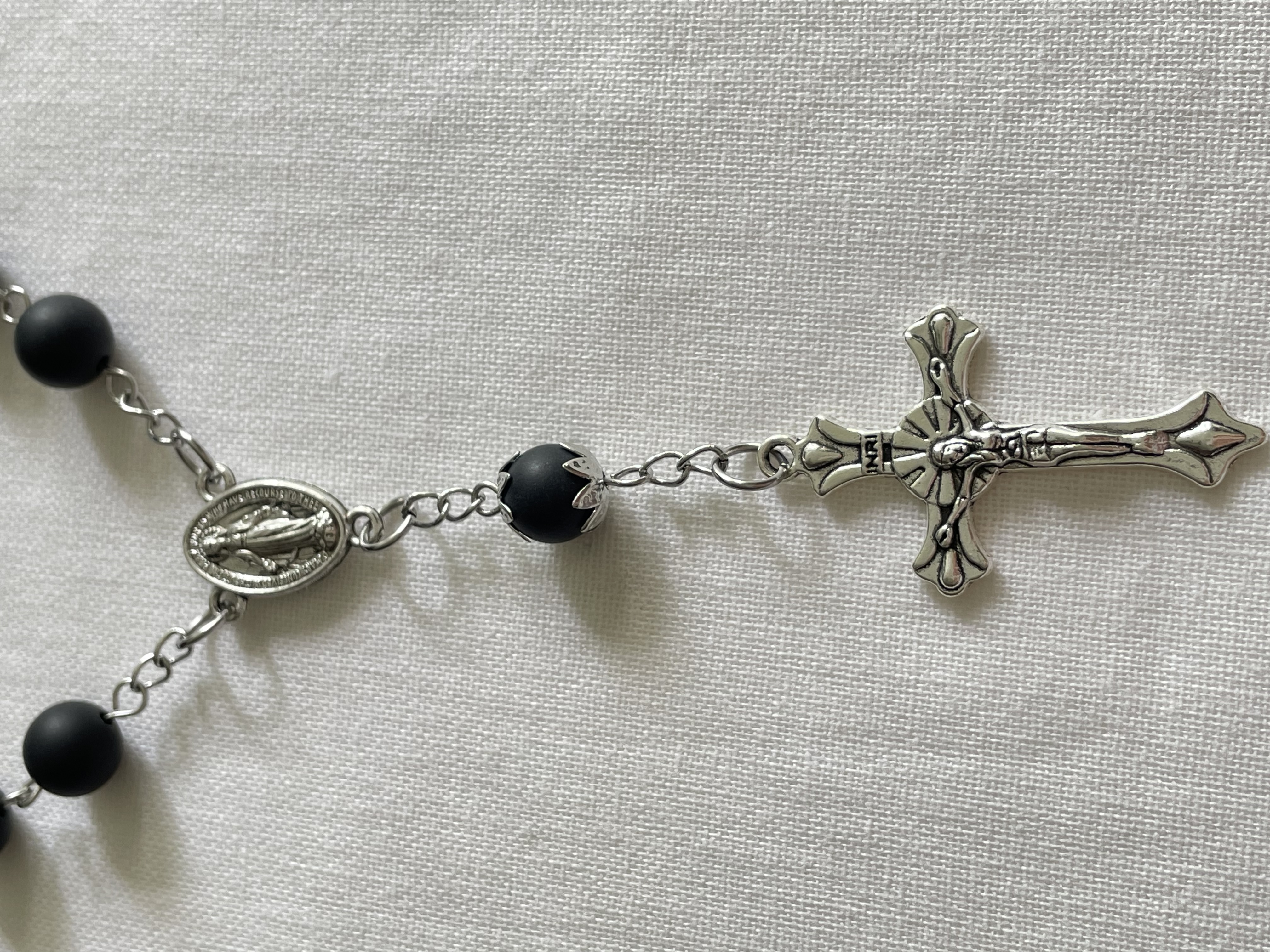 Matte Black Onyx One Decade Rosary