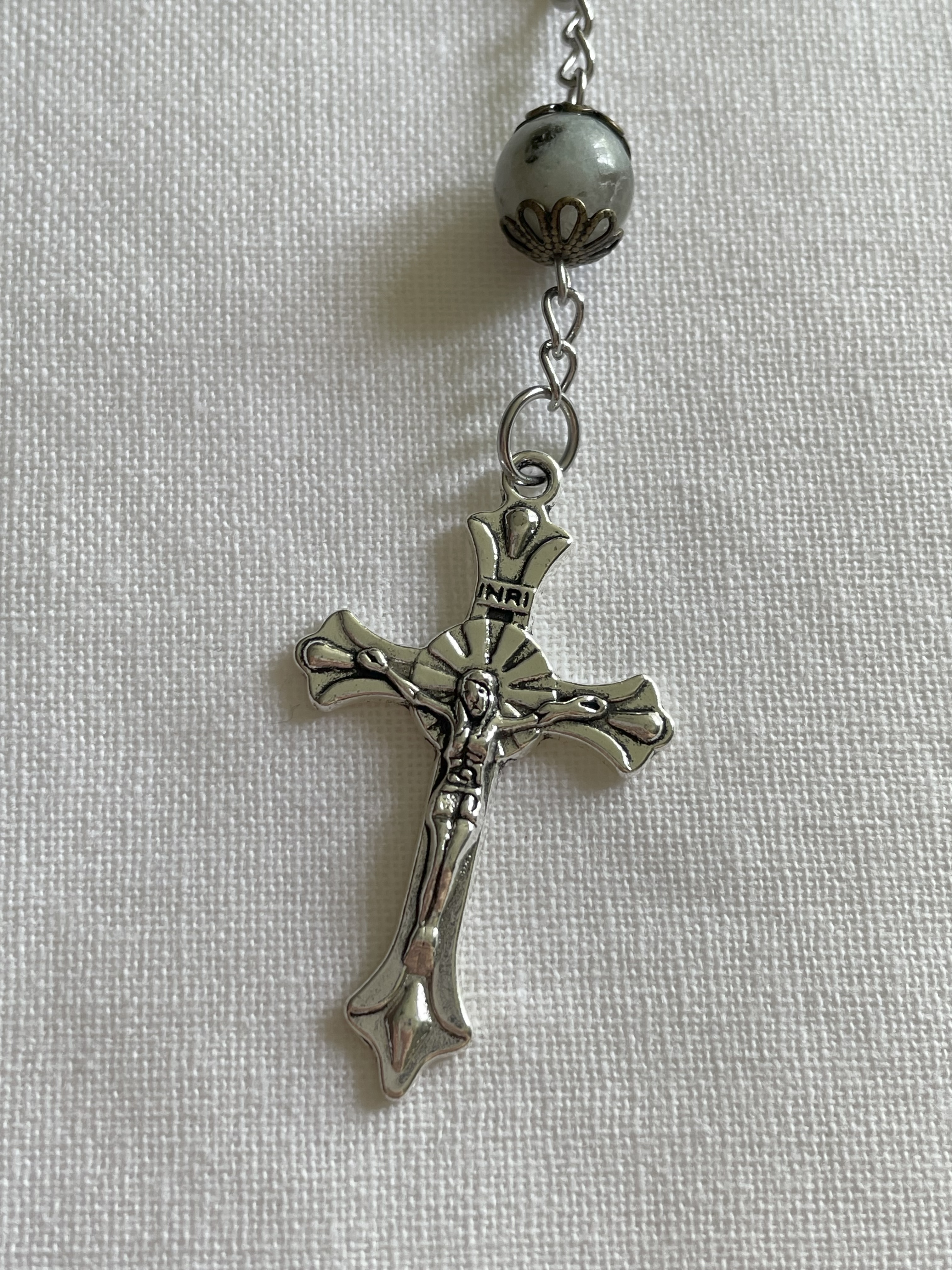 Grey Larvikite One Decade Rosary