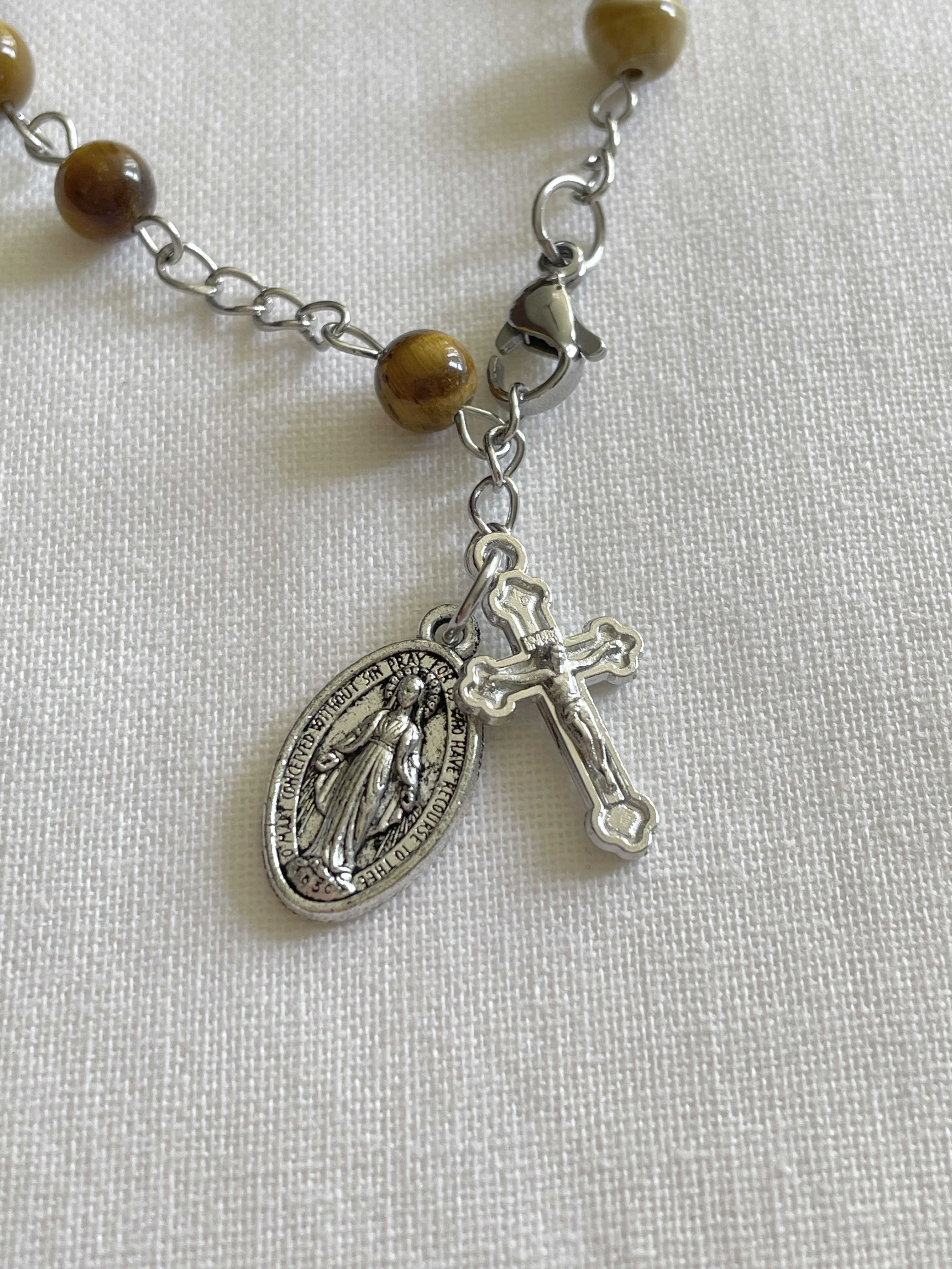 Tiger Eye Rosary Bracelet