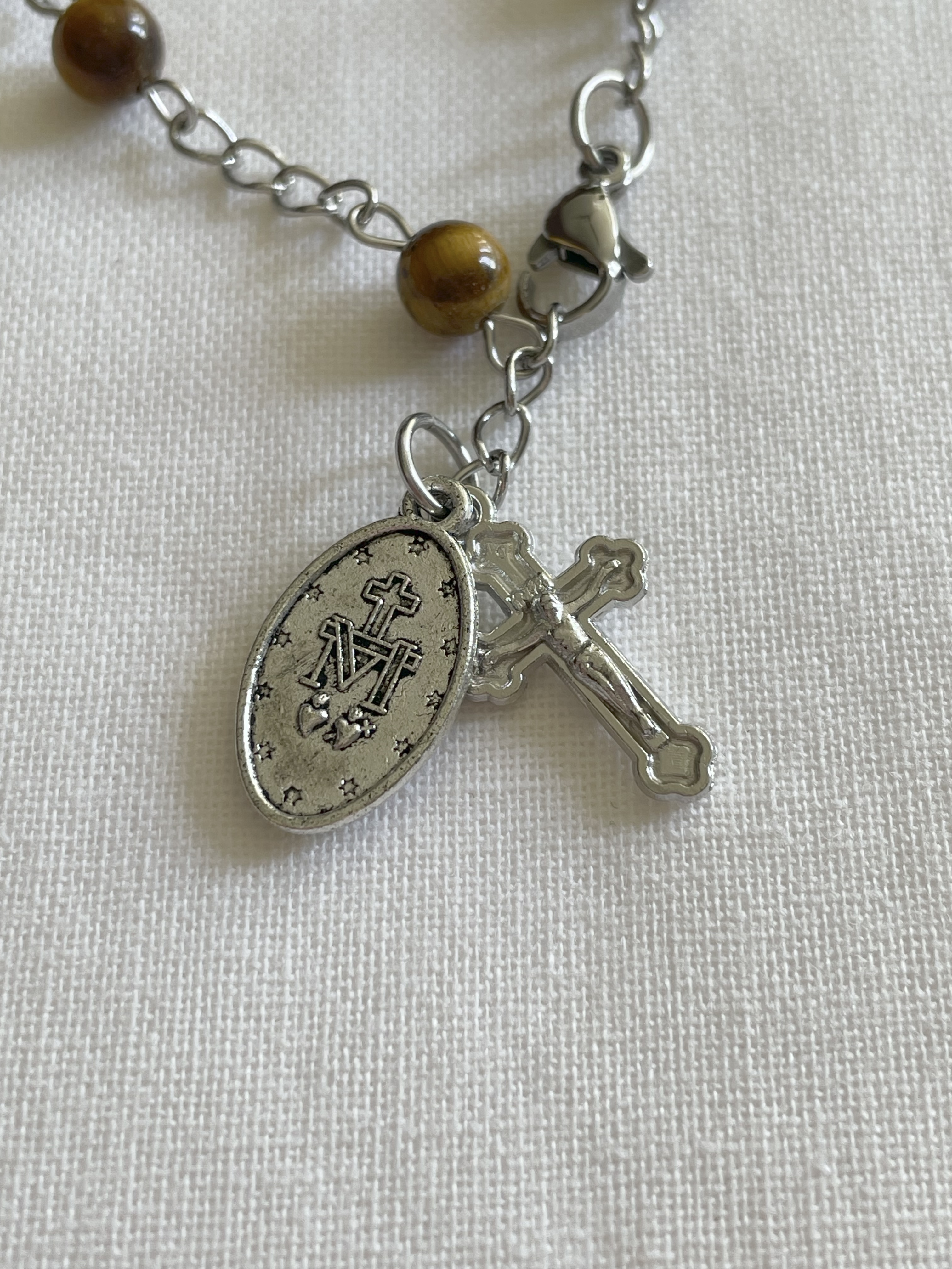 Tiger Eye Rosary Bracelet