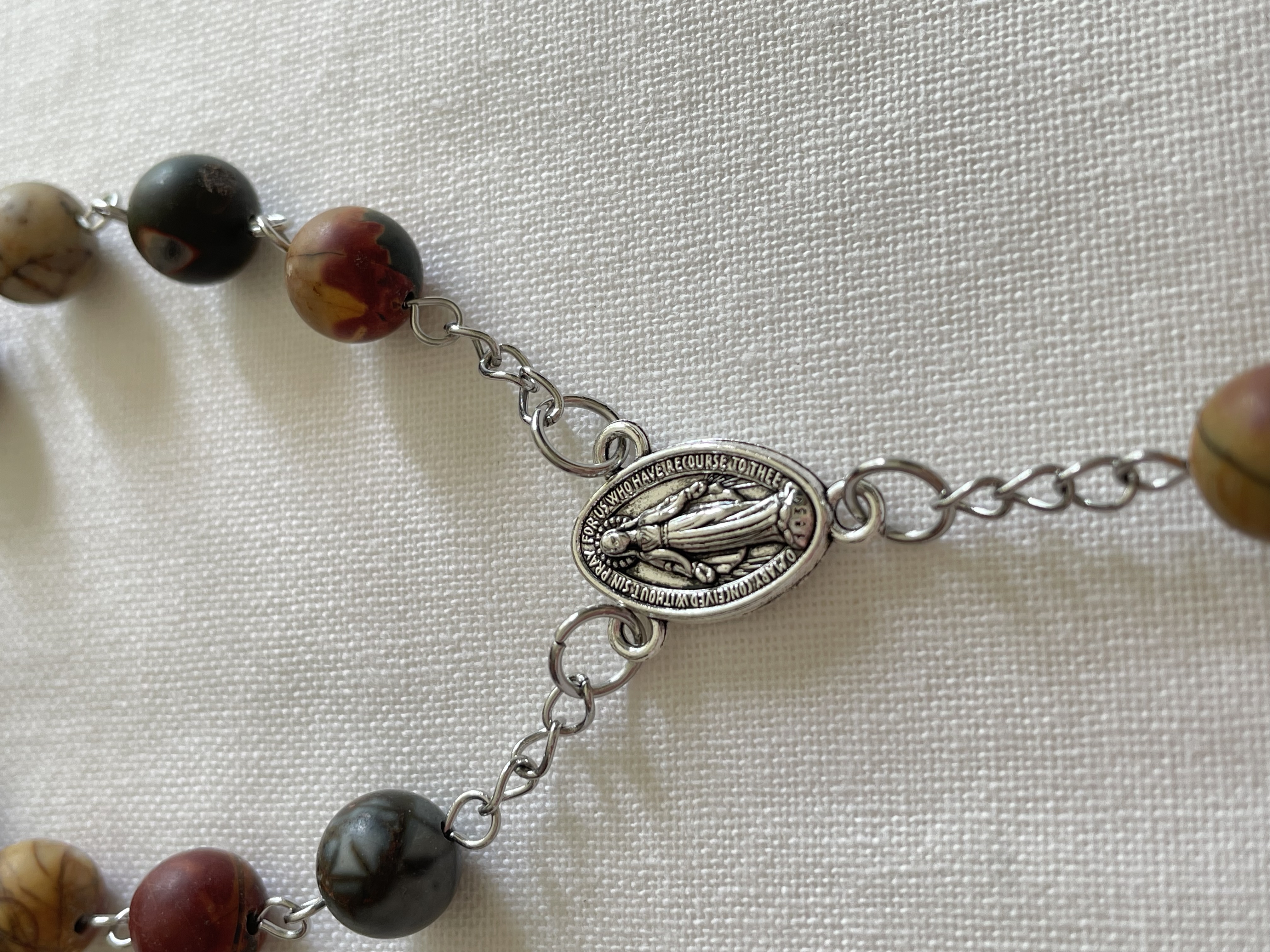 Matte Picasso Jasper One Decade Rosary