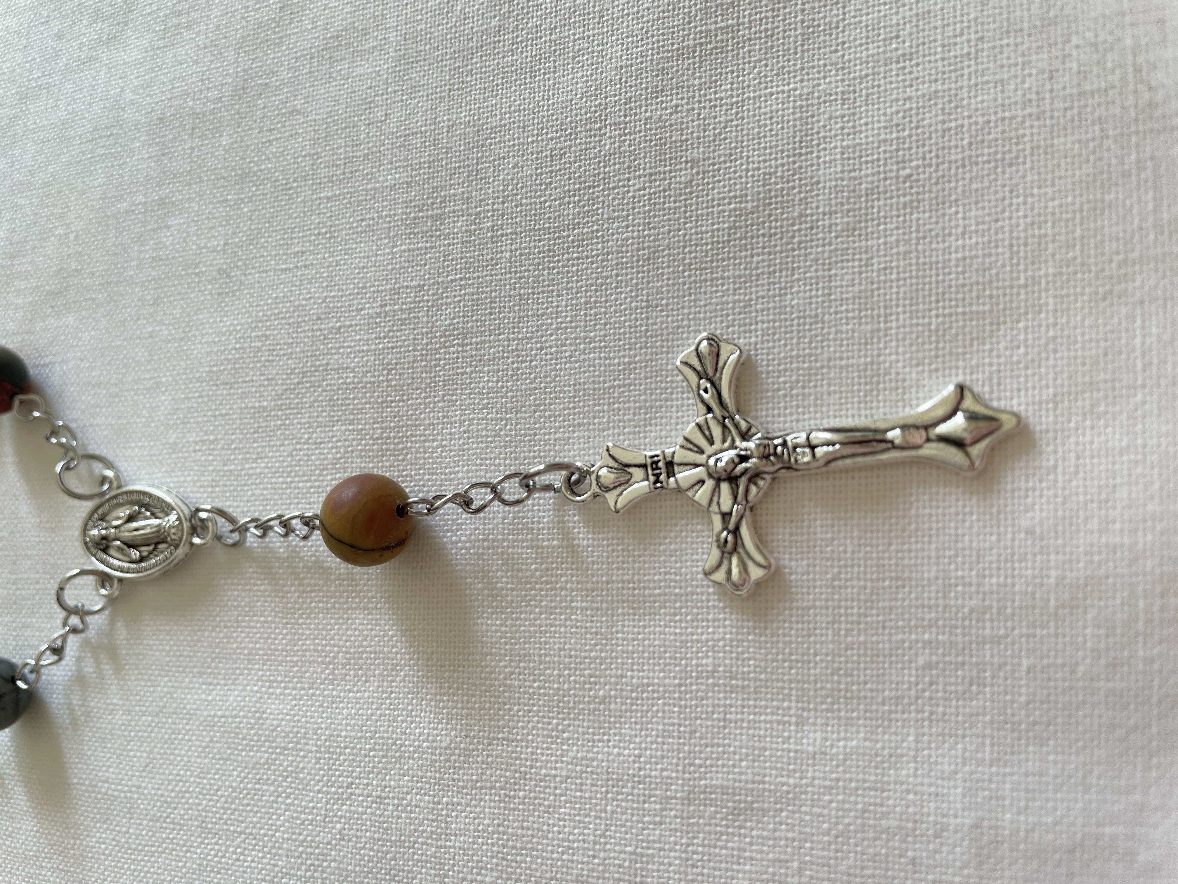 Matte Picasso Jasper One Decade Rosary